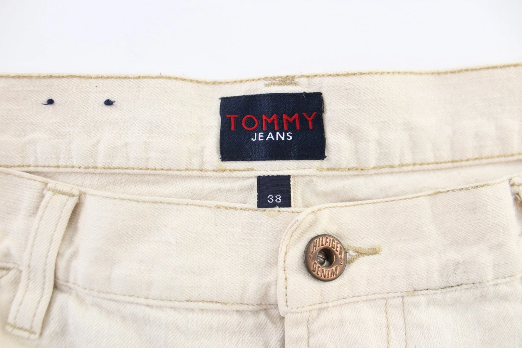 Tommy Jeans White Denim Shorts - Image 3