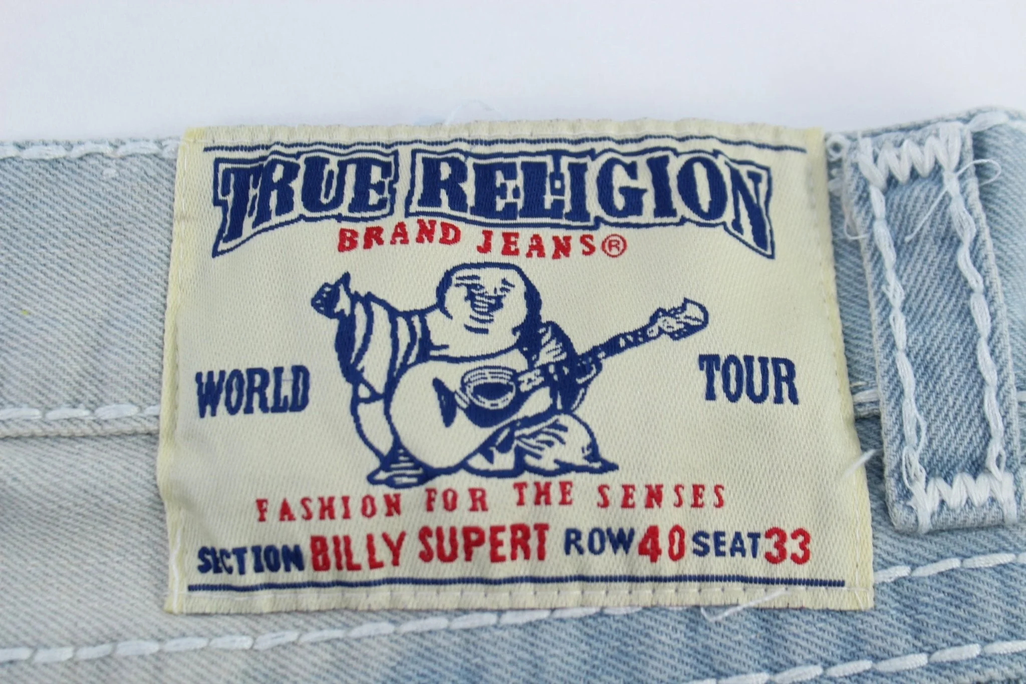 True Religion Billy Supert Light Wash Denim Jeans - Image 3