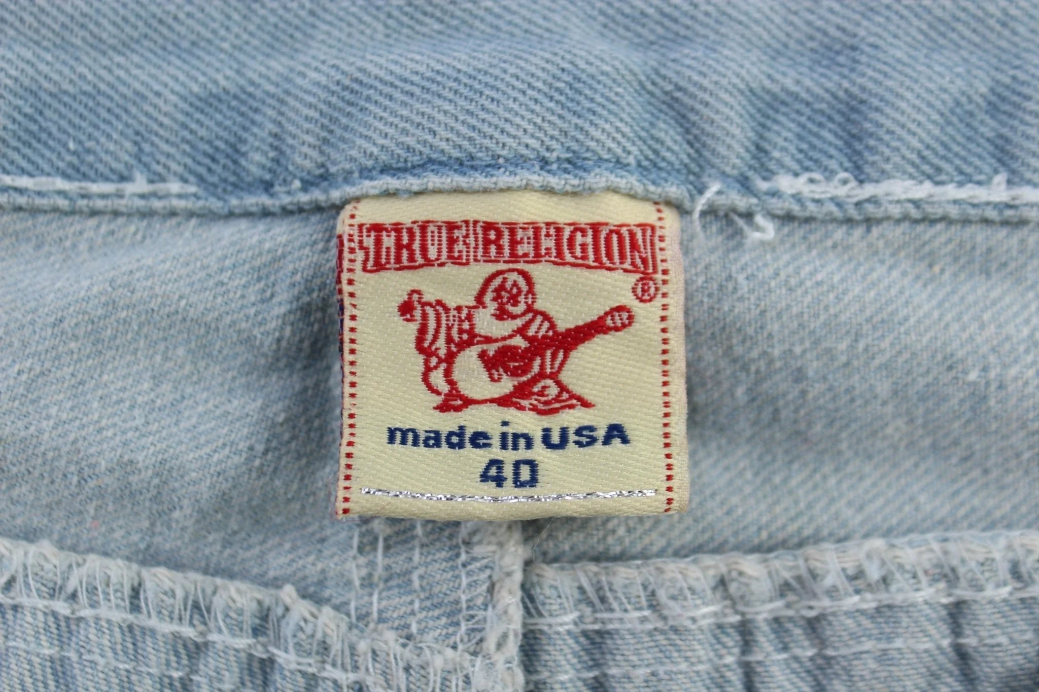 True Religion Billy Supert Light Wash Denim Jeans - Image 4