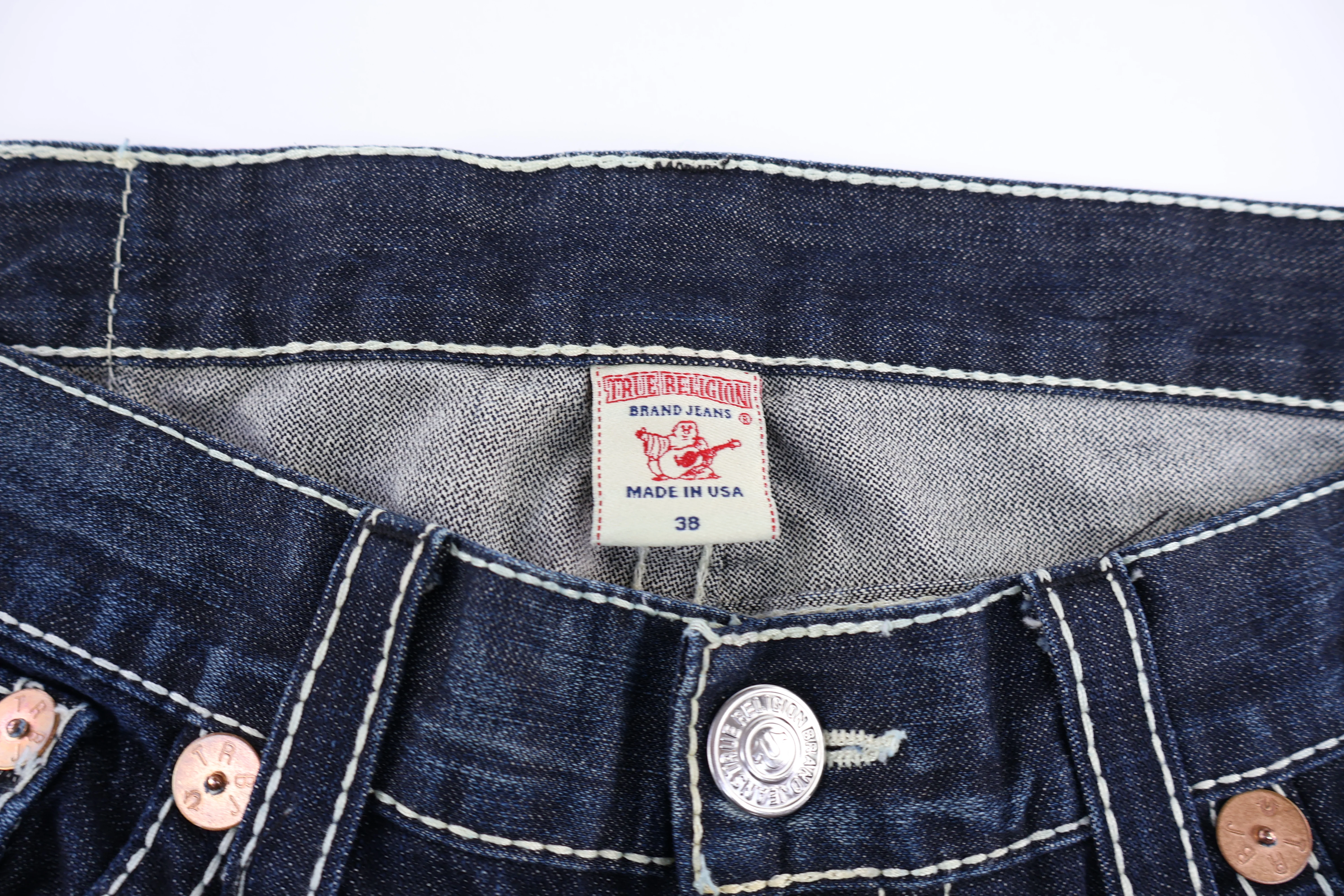 True Religion Dark Wash Denim Jeans - Image 4