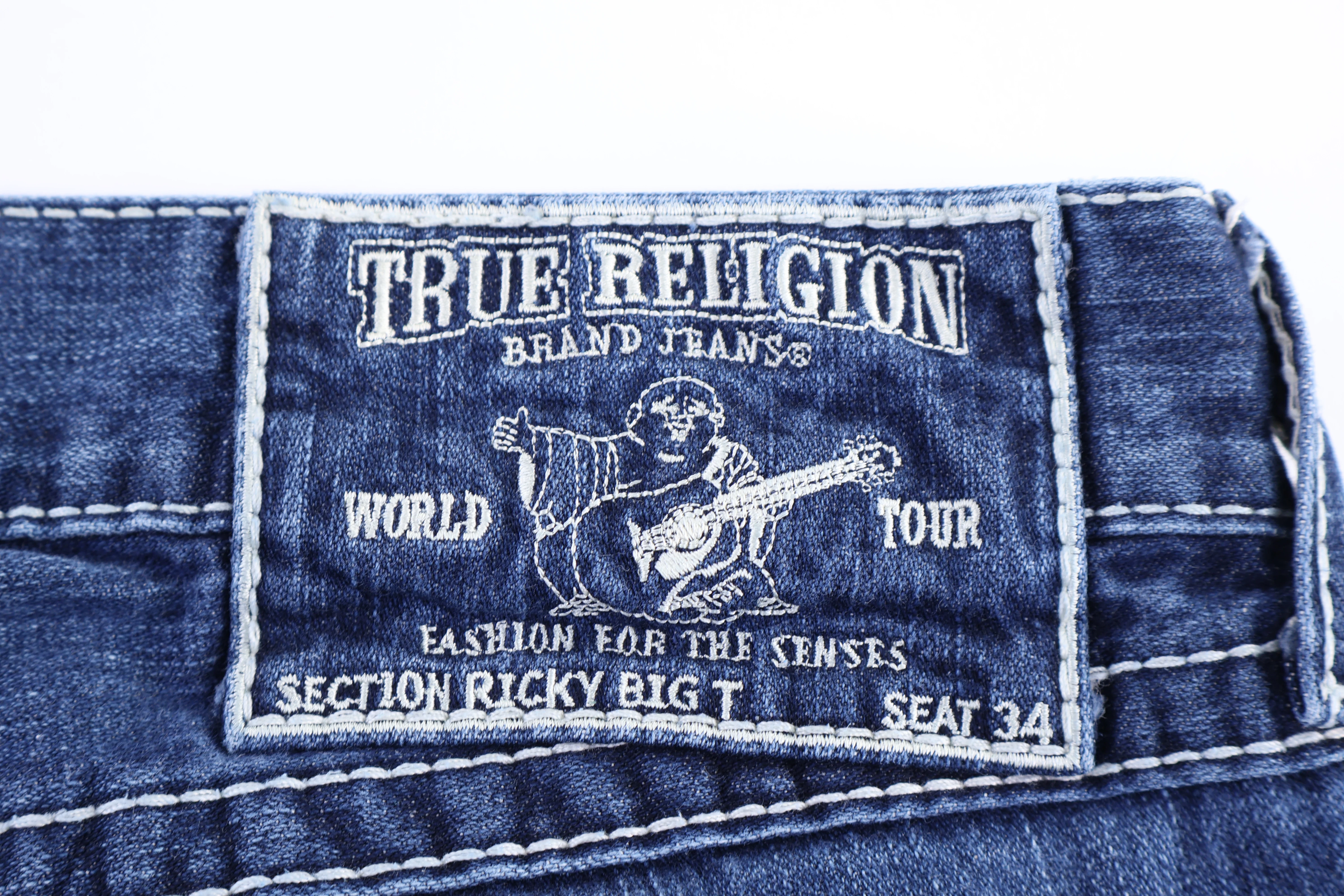 True Religion Medium Wash Denim Jeans - Image 3