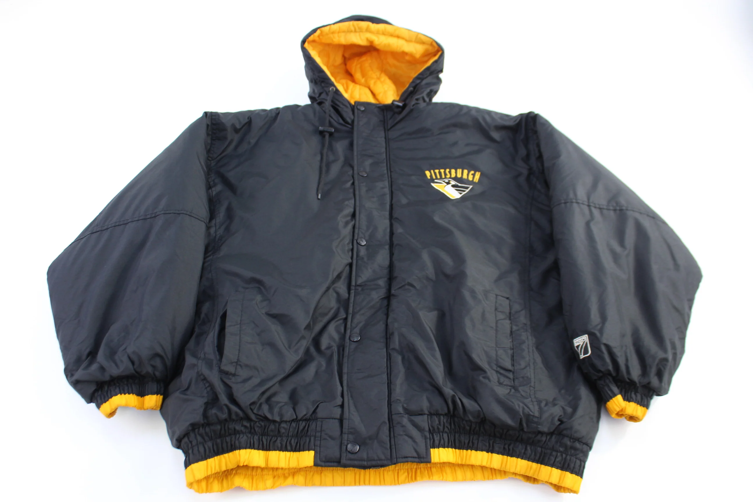 Vintage 7 Logo Pittsburgh Penguins Football Full Zip Jacket
