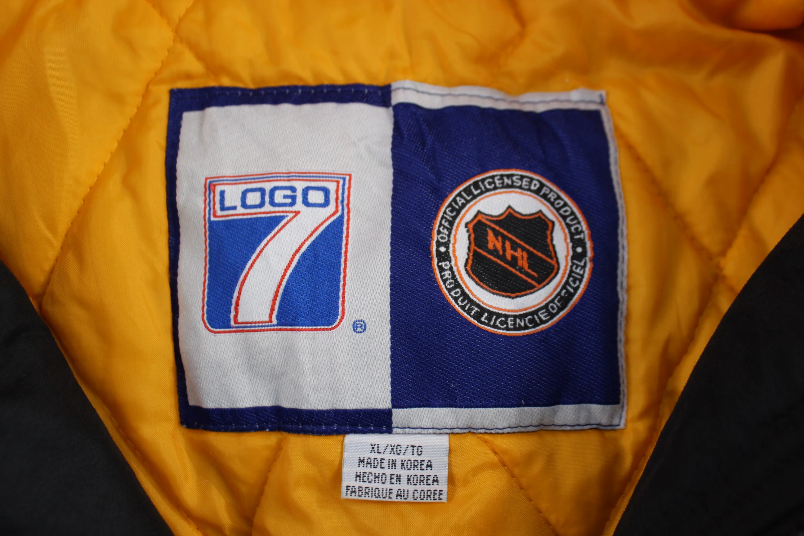 Vintage 7 Logo Pittsburgh Penguins Football Full Zip Jacket - Image 3