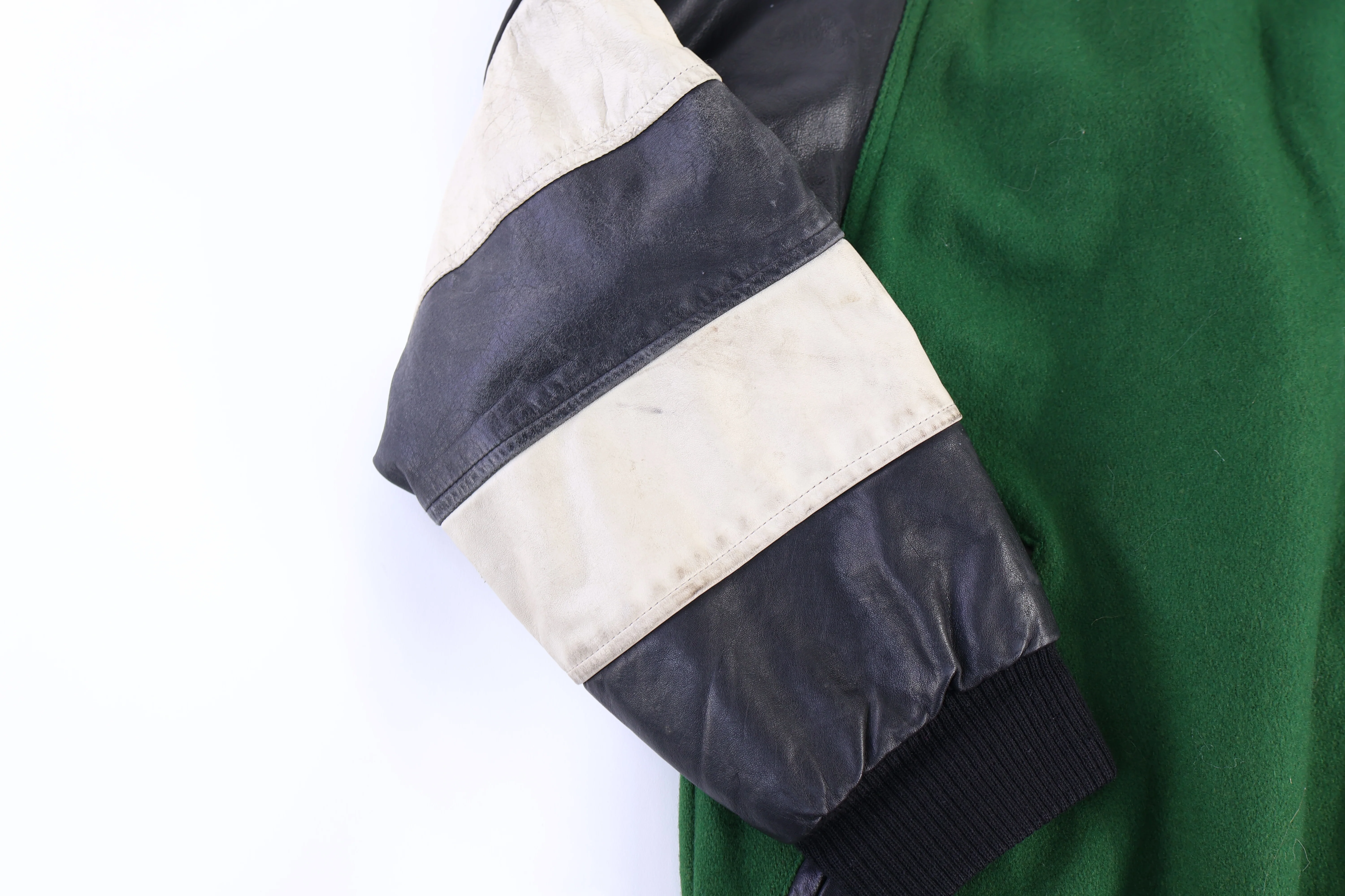 Vintage 7UP Shoot Out Basketball Leather Jacket - Image 3