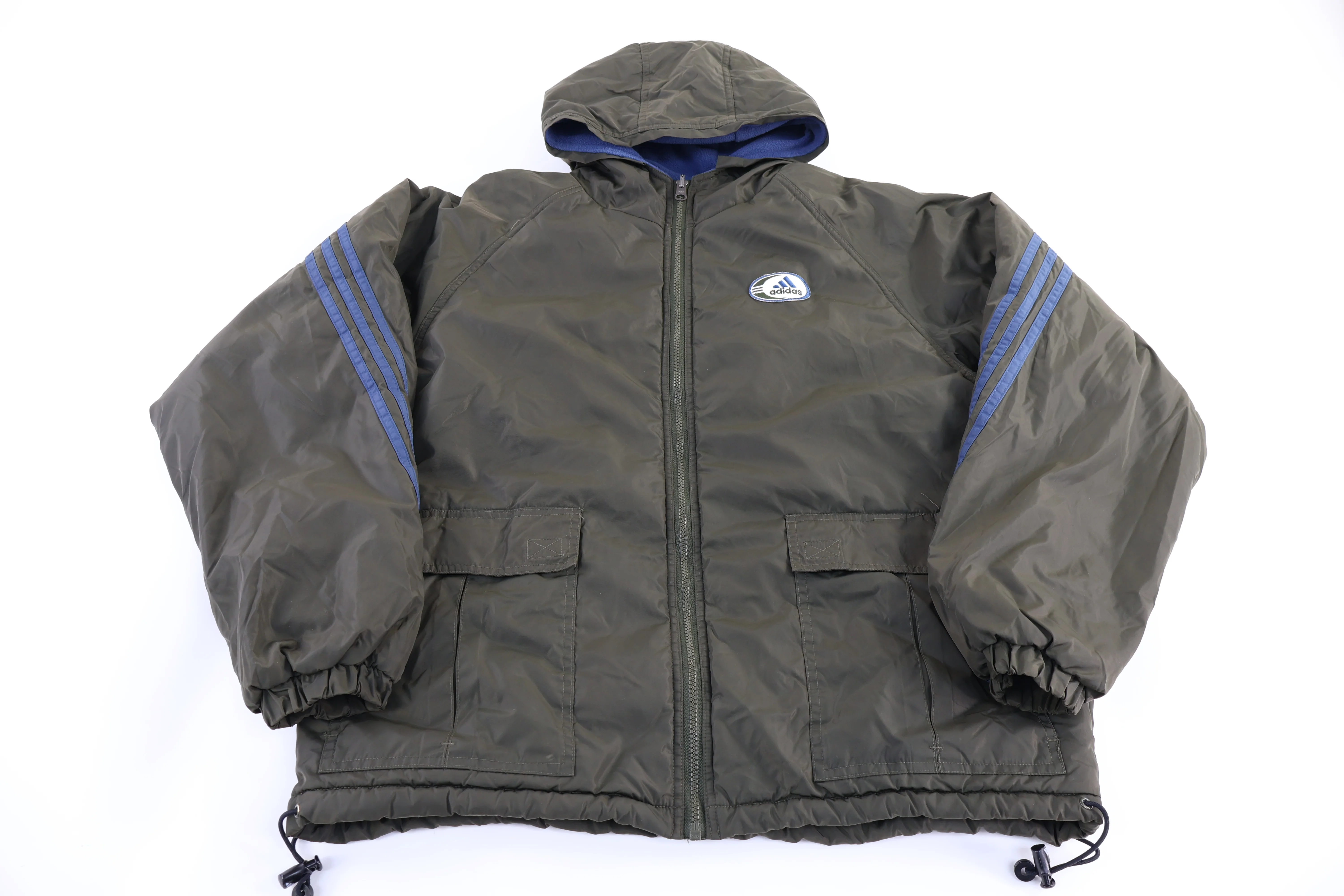 Vintage Adidas Blue & Grey Reversible Jacket - Image 4