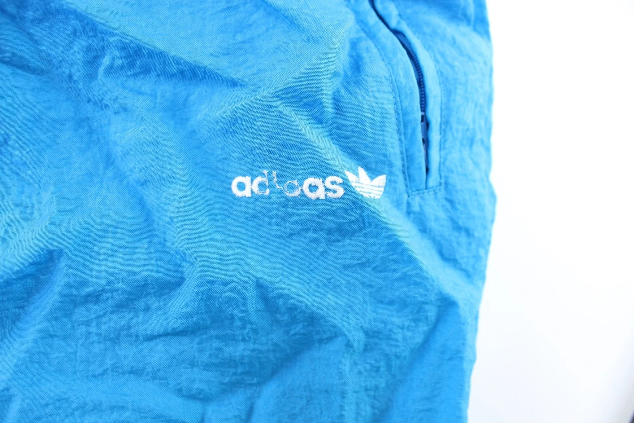 Vintage Adidas Embroidered Logo Aqua Track Pants - Image 3