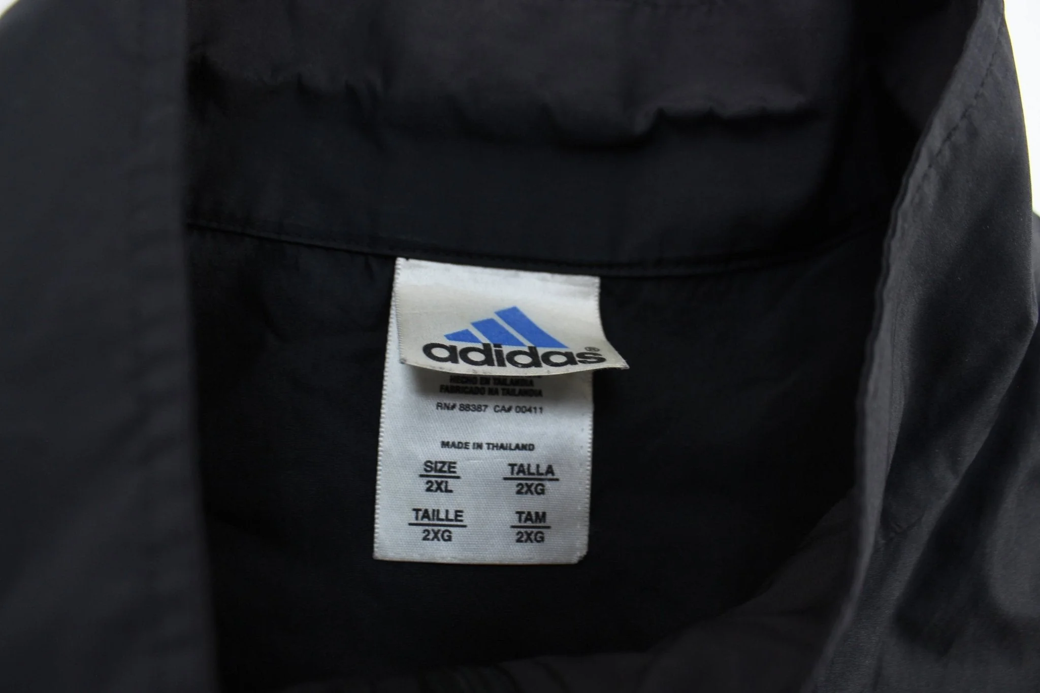 Vintage Adidas Embroidered Logo Black Zip Up Jacket - Image 3