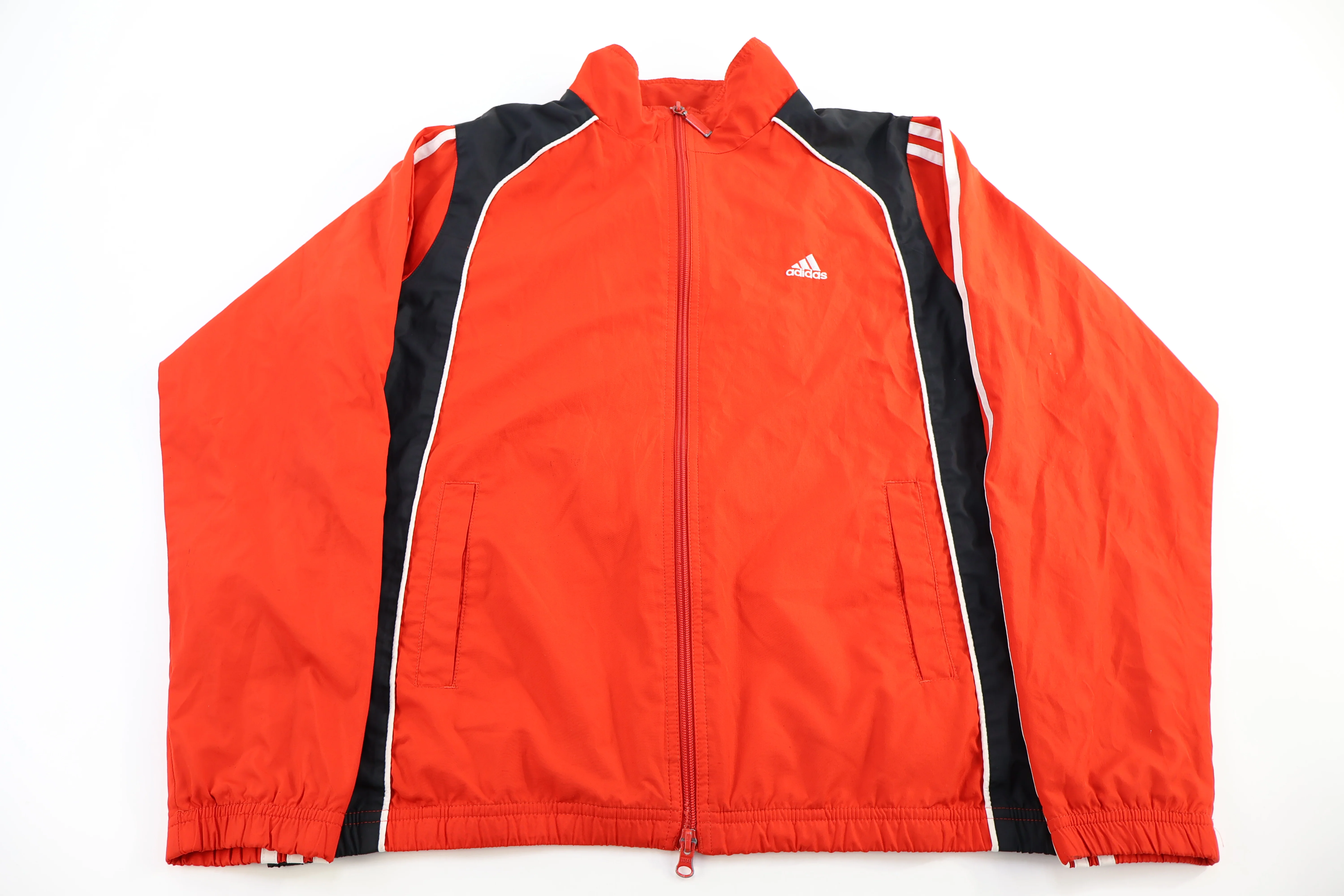 Vintage Adidas Embroidered Logo Full Zip Windbreaker