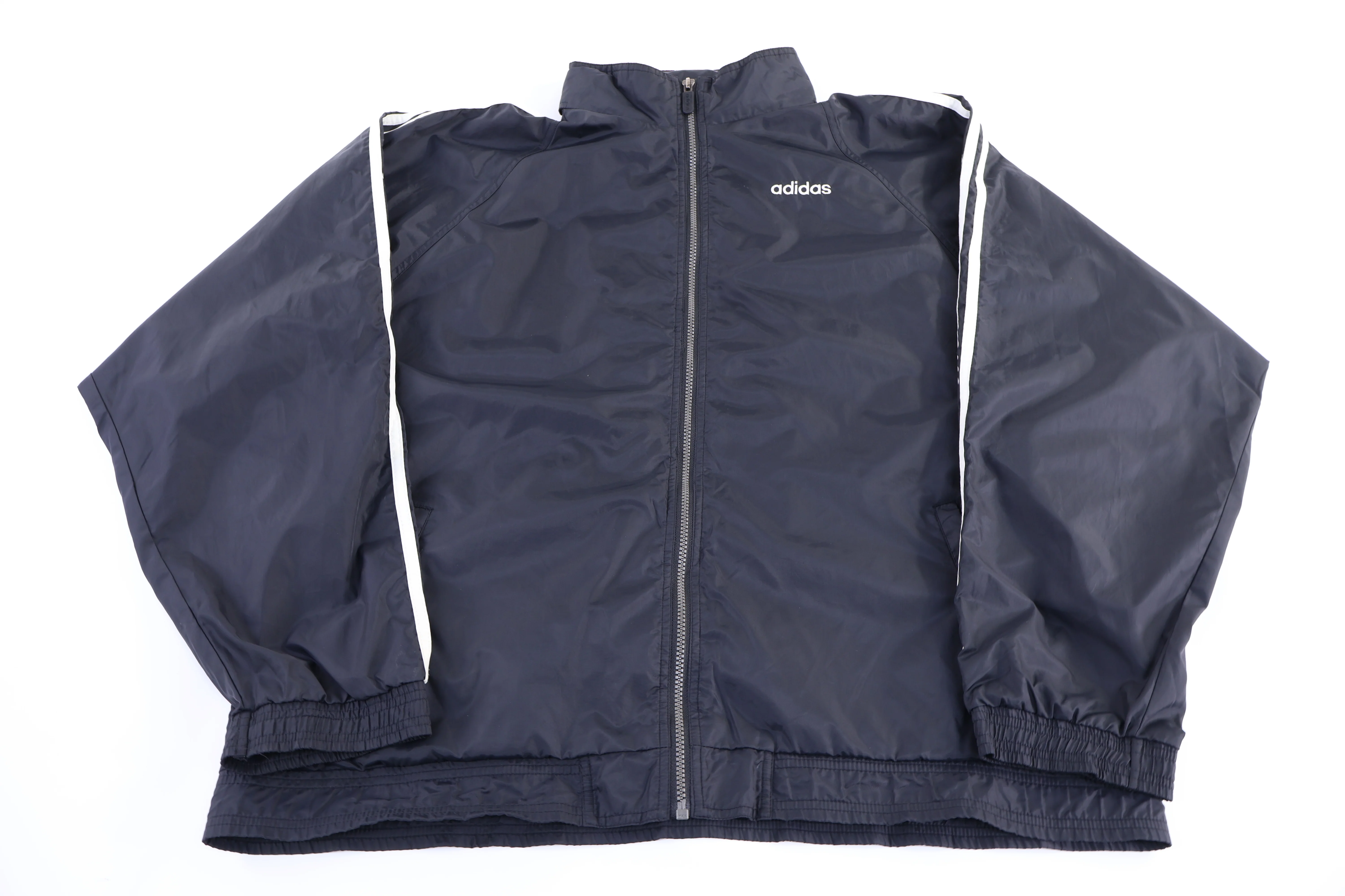 Vintage Adidas Embroidered Logo Full Zip Windbreaker