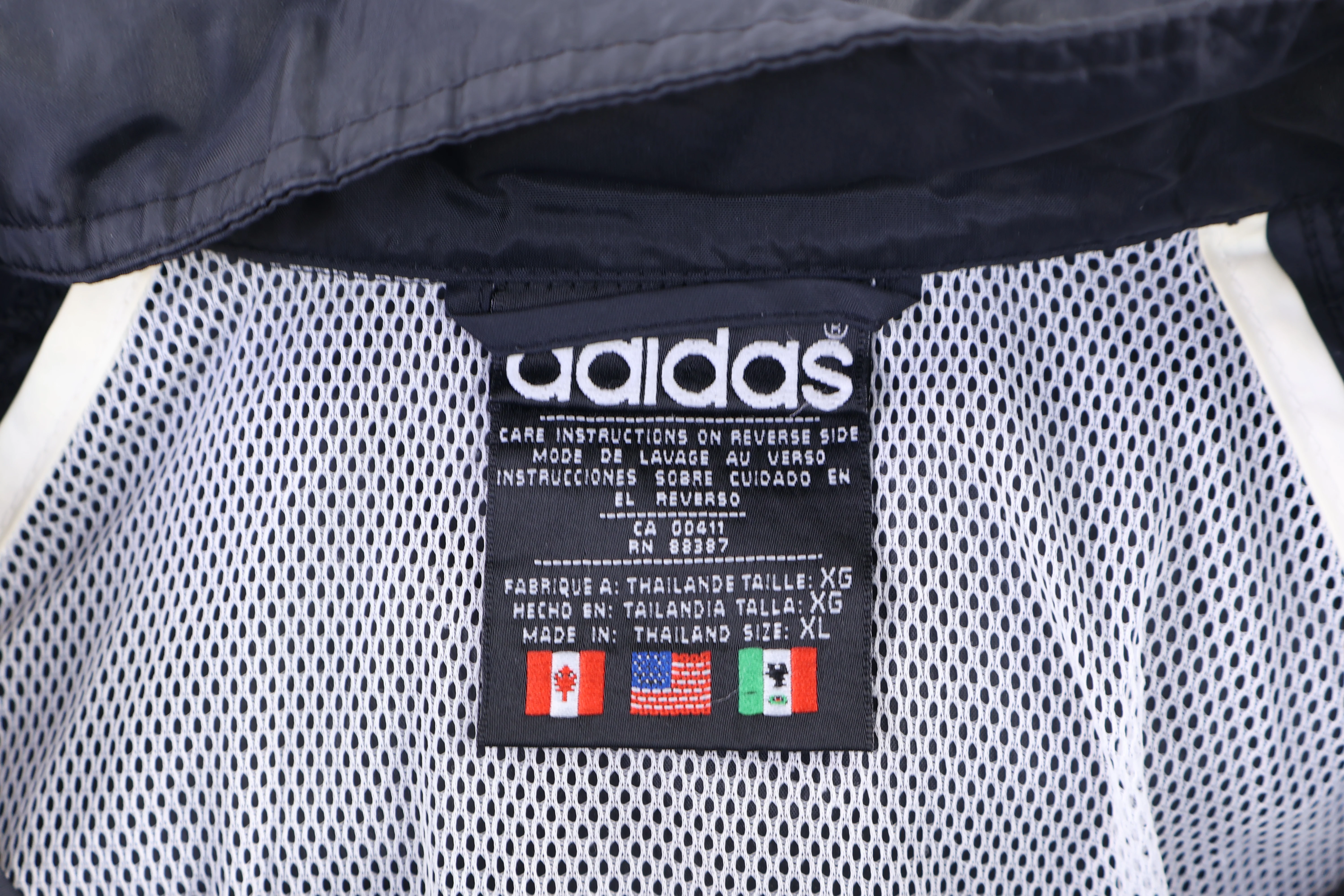 Vintage Adidas Embroidered Logo Full Zip Windbreaker - Image 3