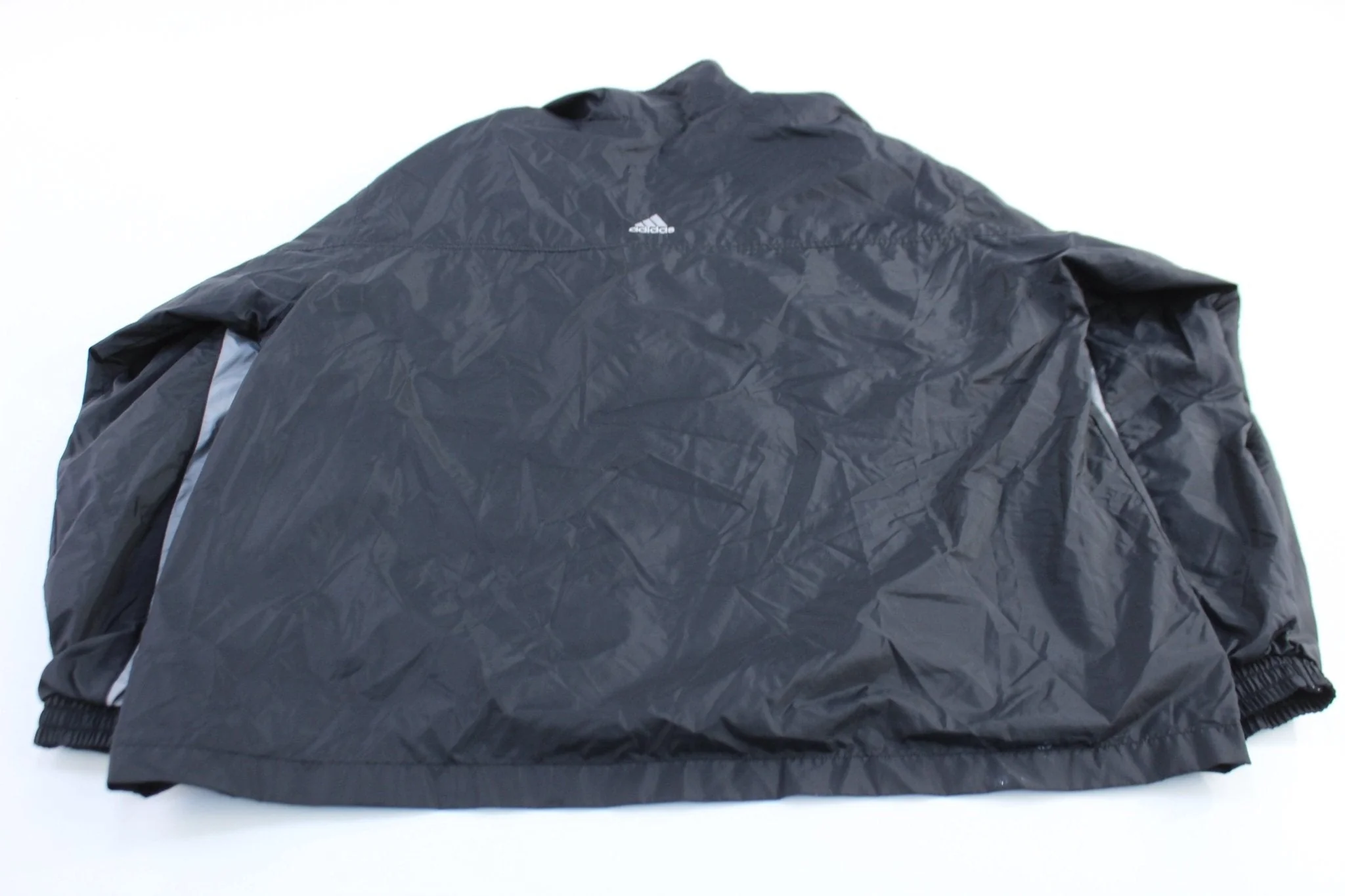 Vintage Adidas Embroidered Logo Grey & Black Zip Up Jacket - Image 2