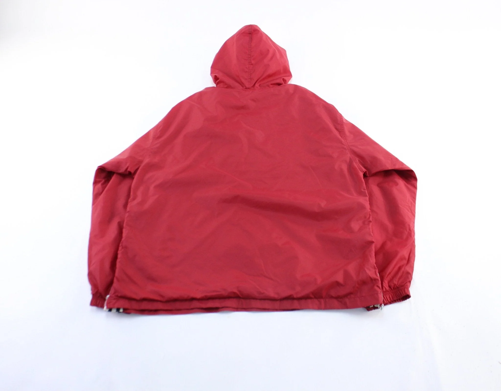Vintage Adidas Embroidered Logo Red Windbreaker Pullover - Image 2