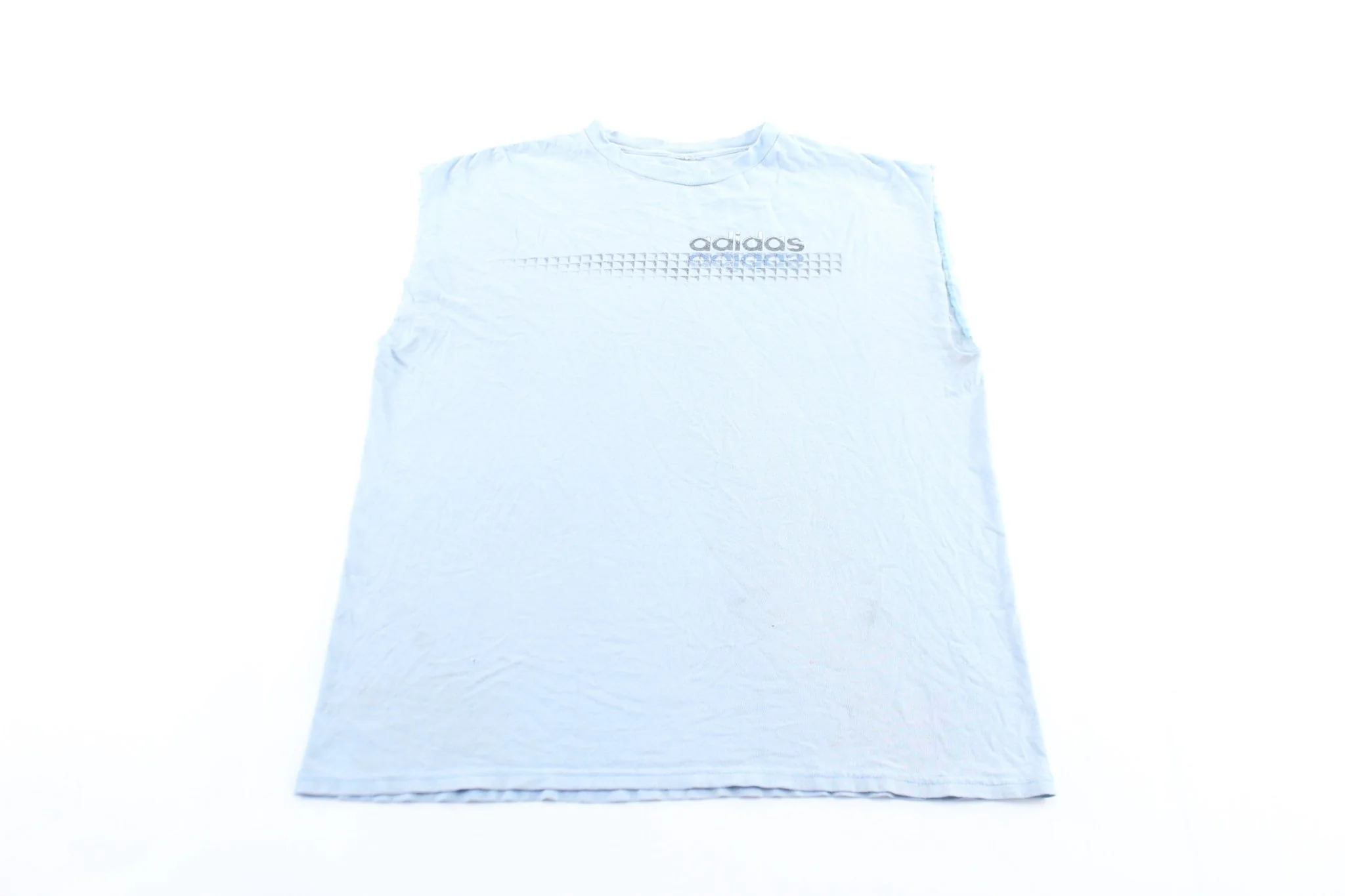 Vintage Adidas Logo Light Blue Tank Top