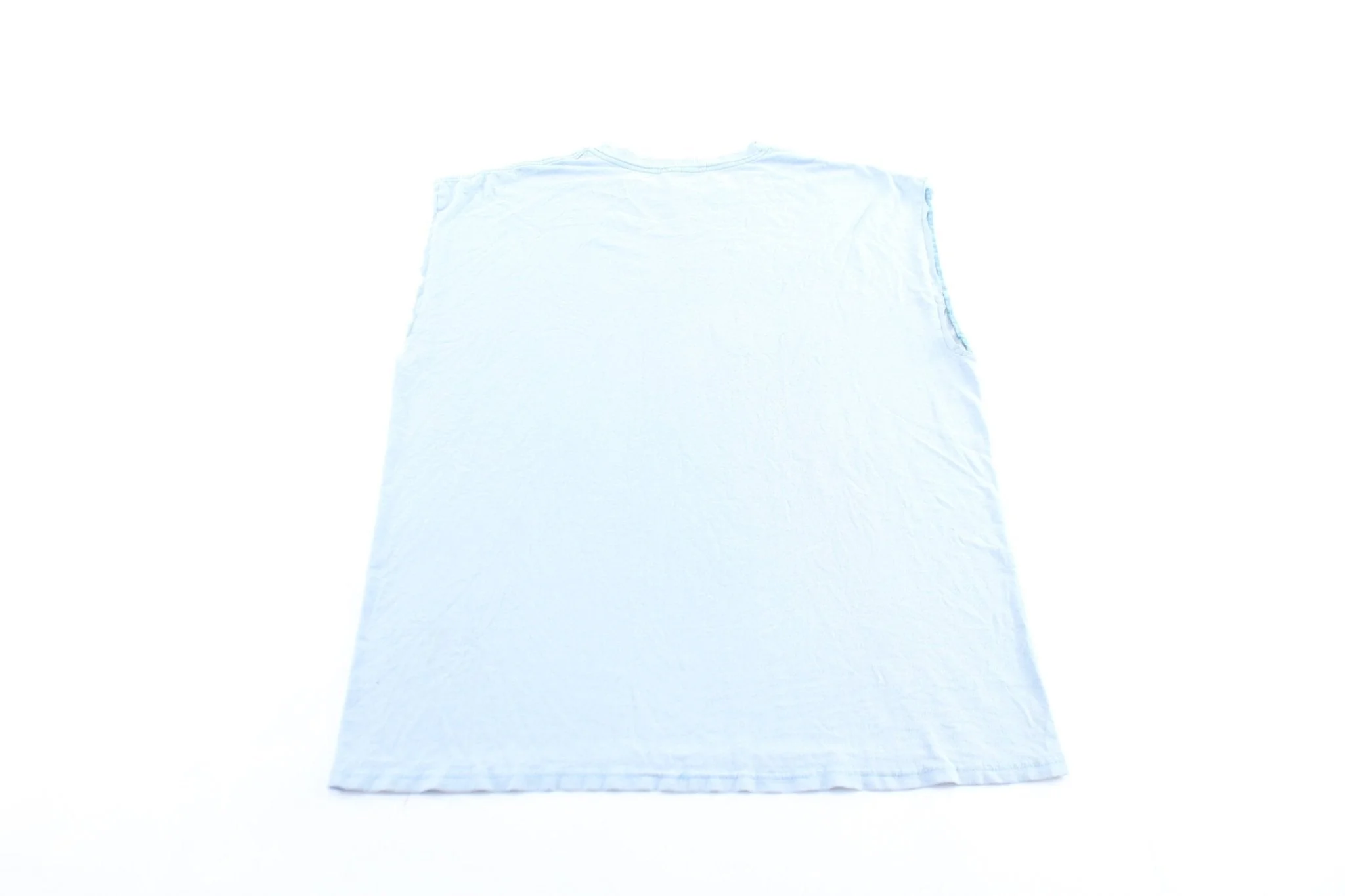 Vintage Adidas Logo Light Blue Tank Top - Image 2