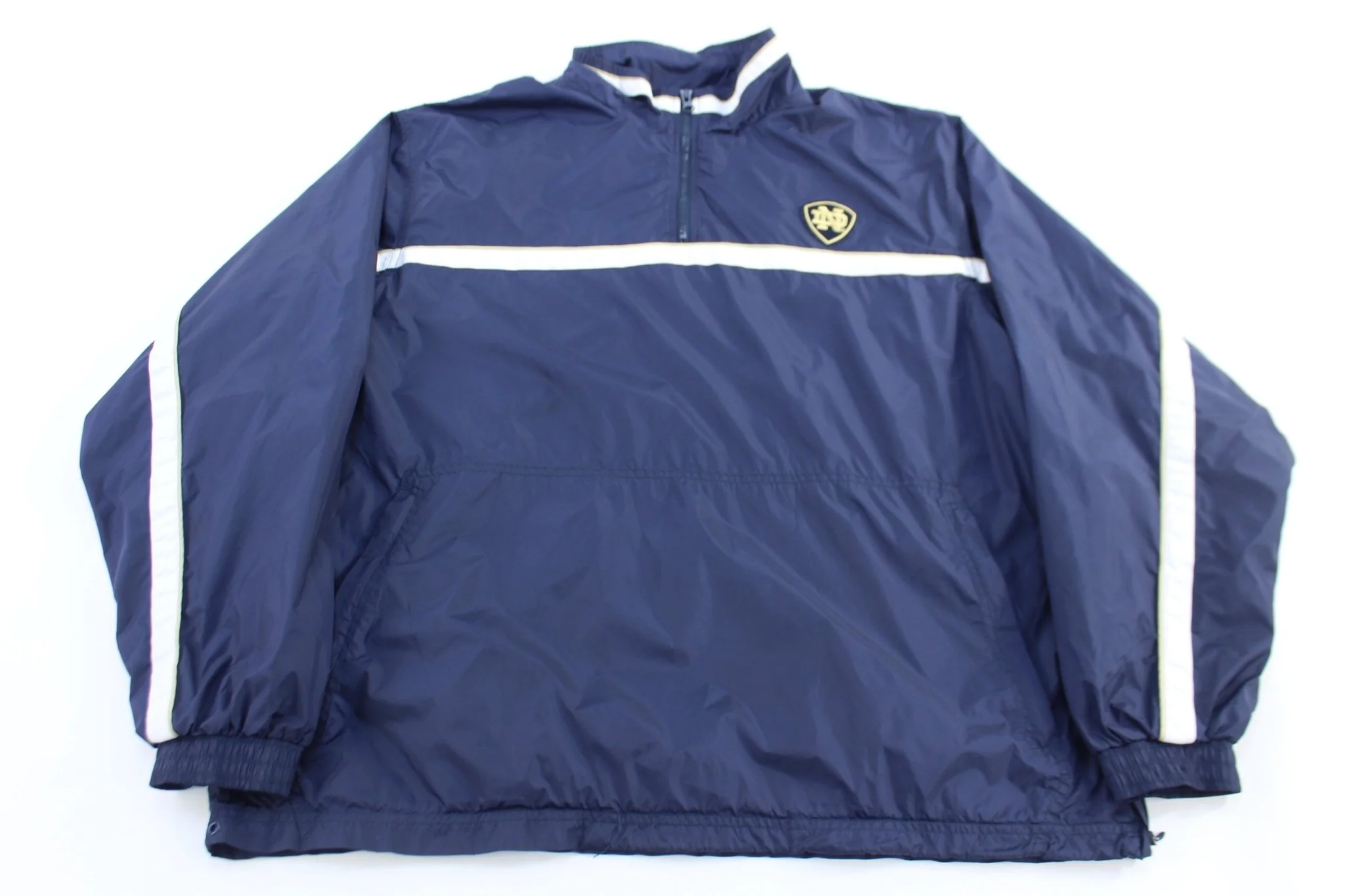 Vintage Adidas University of Notre Dame Quarter Zip Windbreaker
