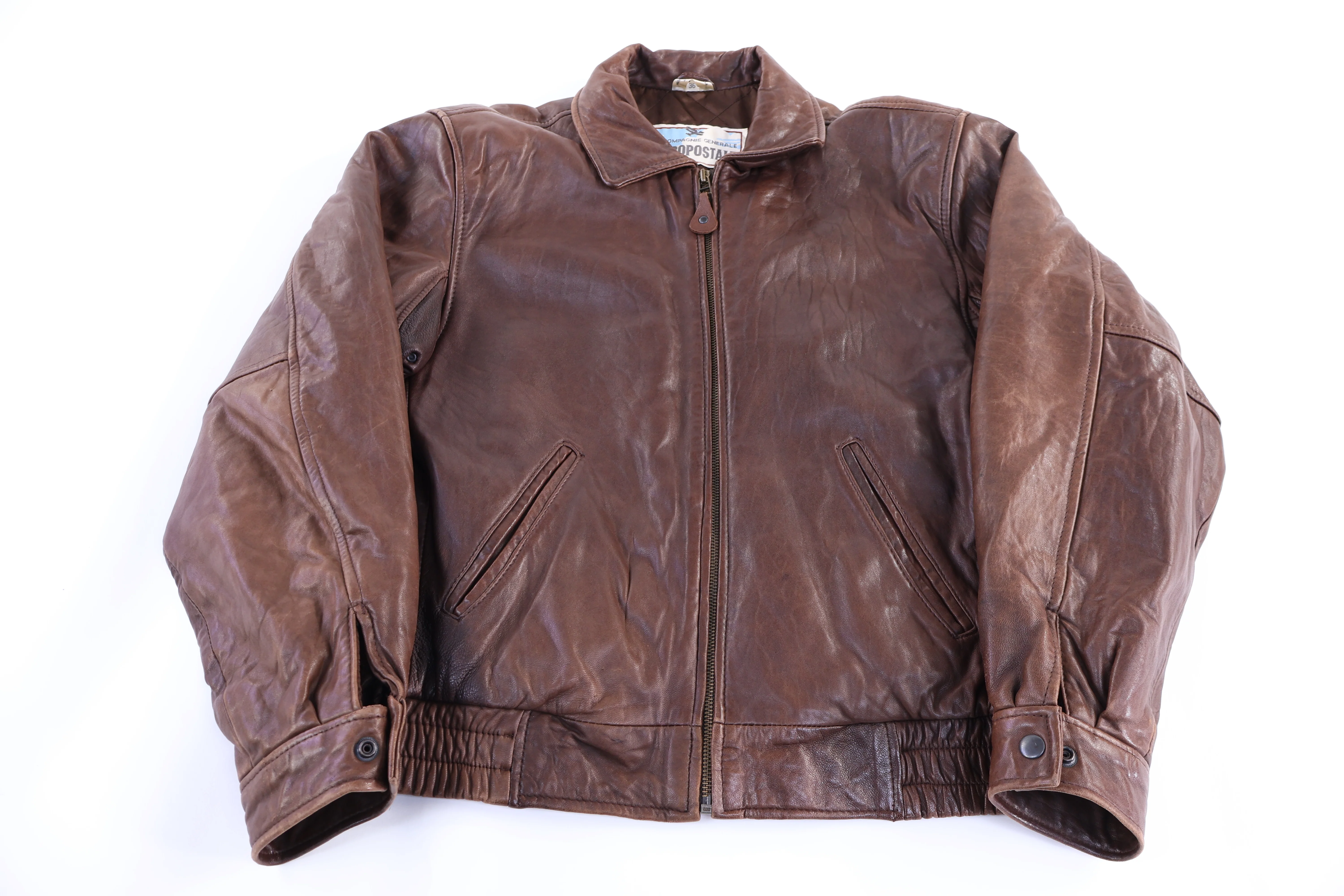 Vintage Aeropostale Brown Leather Jacket