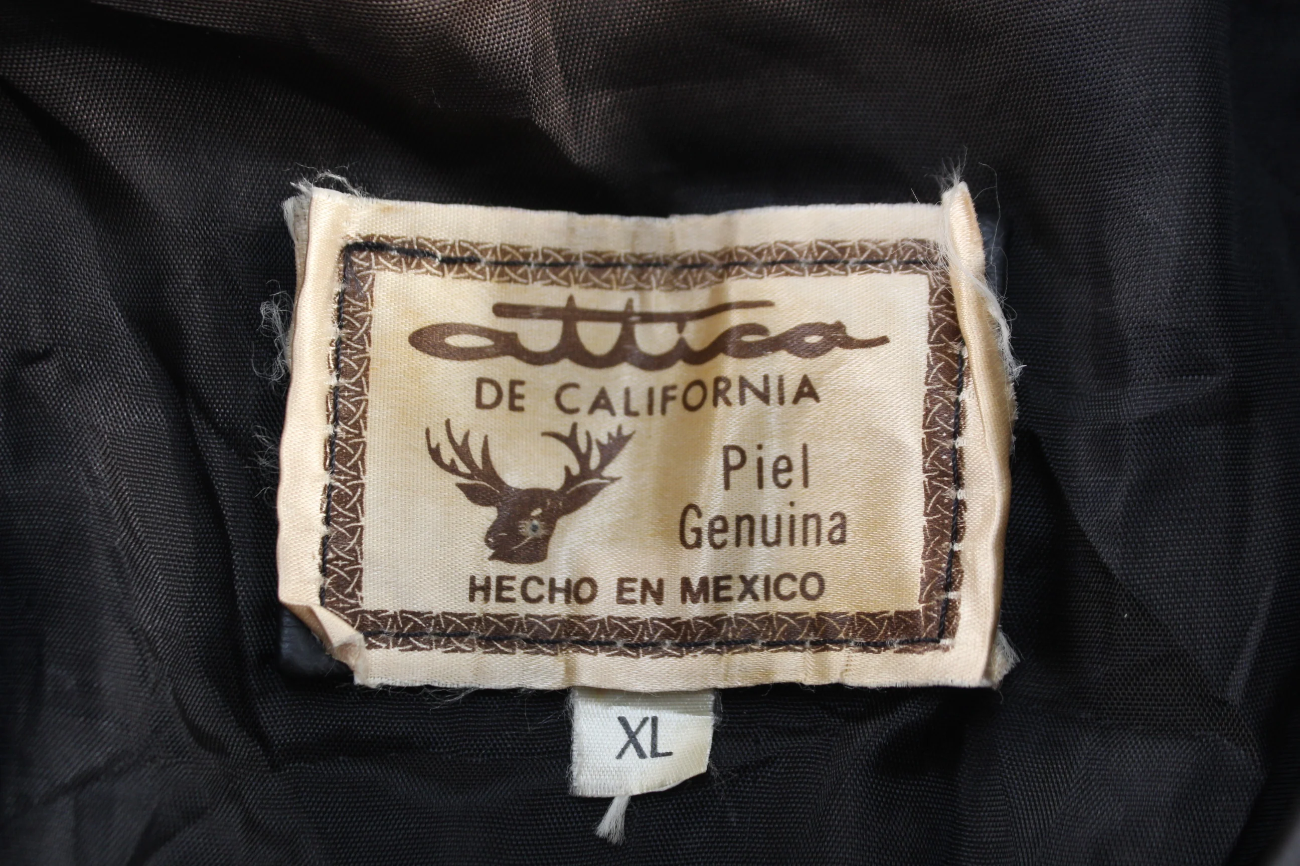 Vintage Attica de California Black Leather Jacket - Image 3
