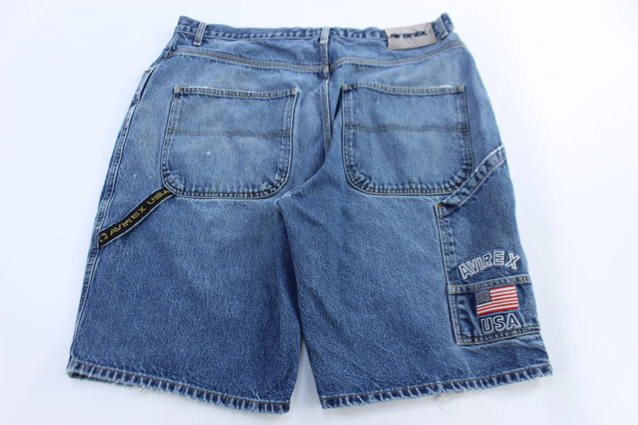 Vintage Avirex Dark Wash Denim Carpenter Shorts