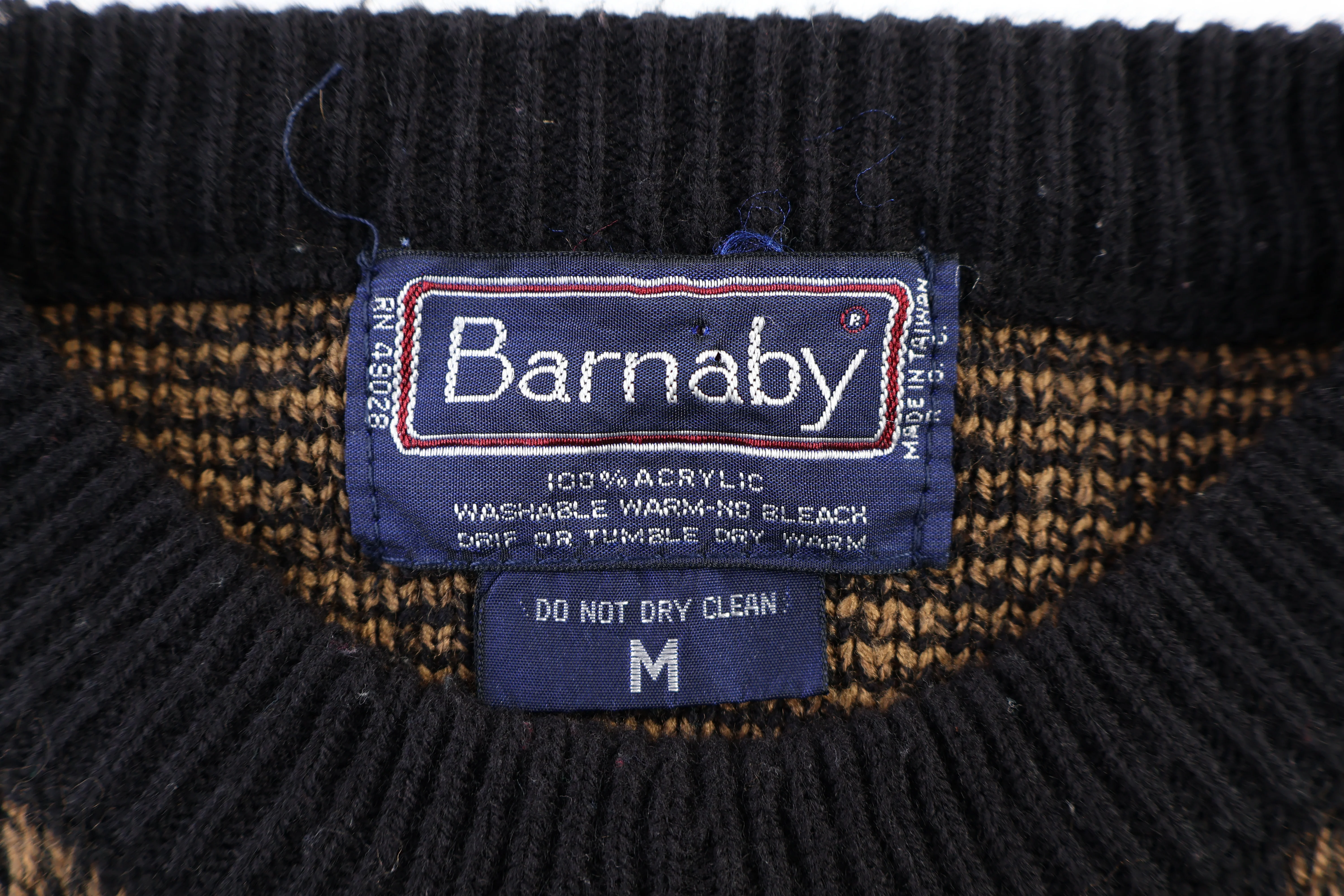 Vintage Barnaby Multipattern Knit Sweater - Image 3