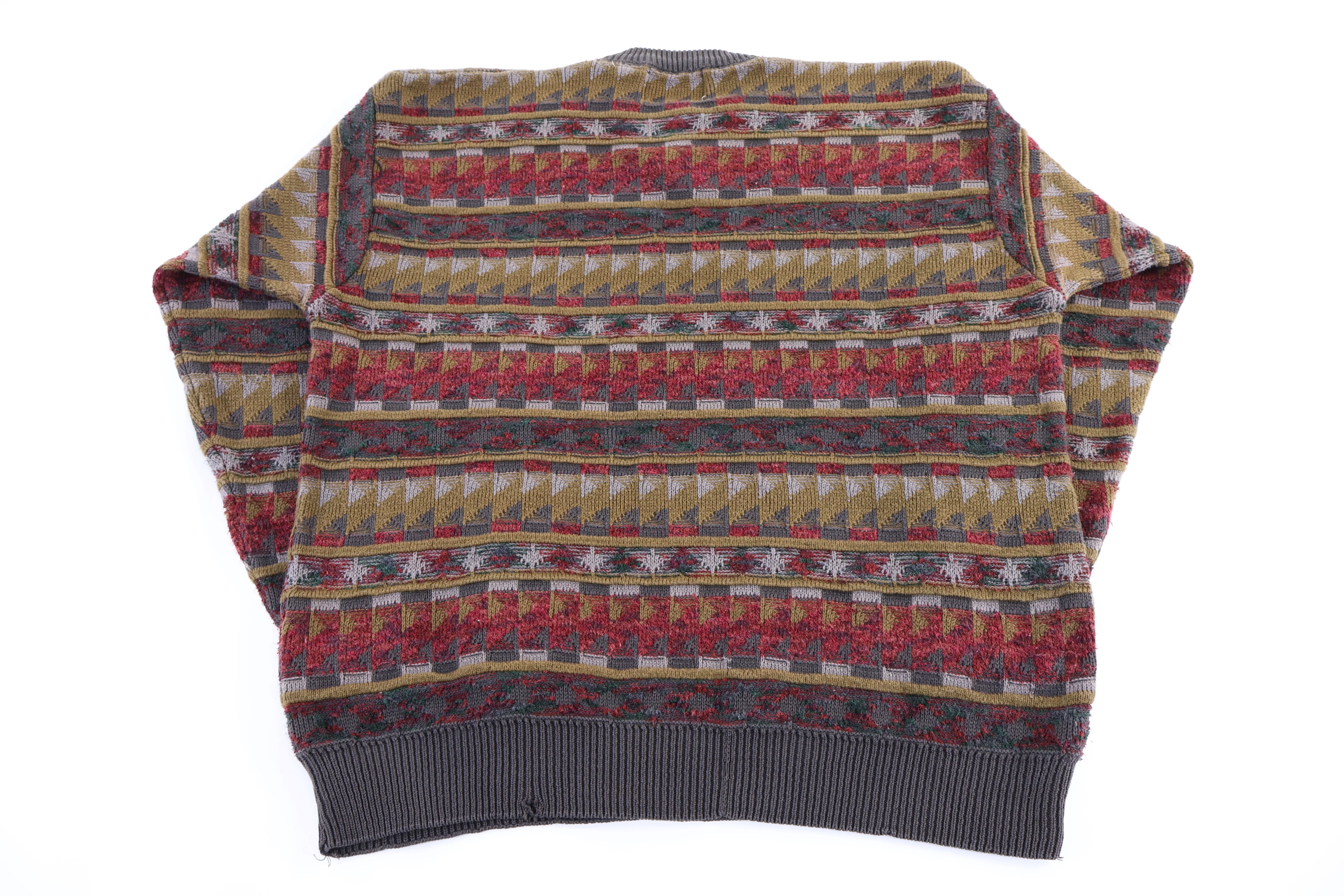 Vintage Beckett Multipatterned Knit Sweater - Image 2