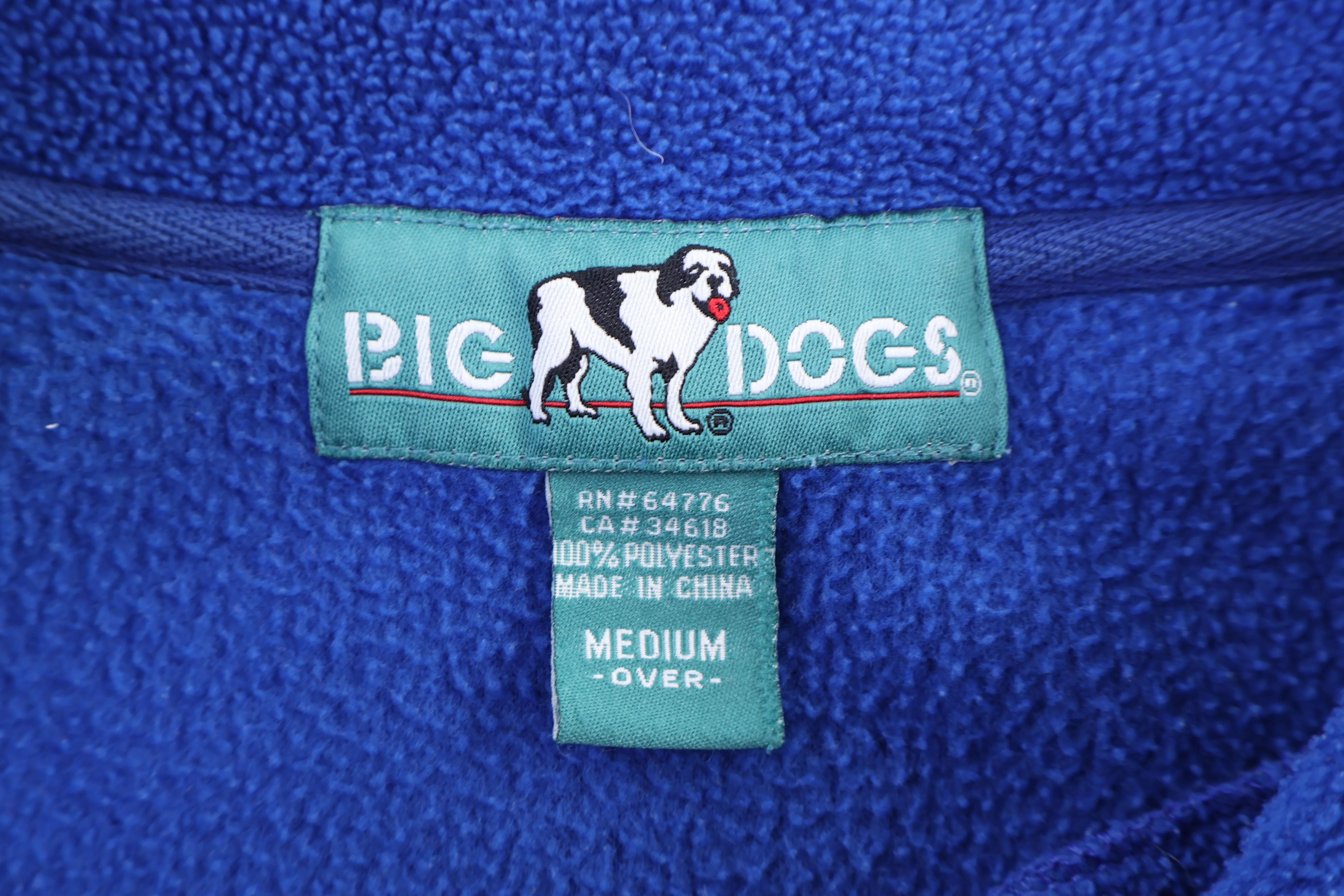 Vintage Big Dogs Embroidered Logo Quarter Fleece Pullover - Image 3