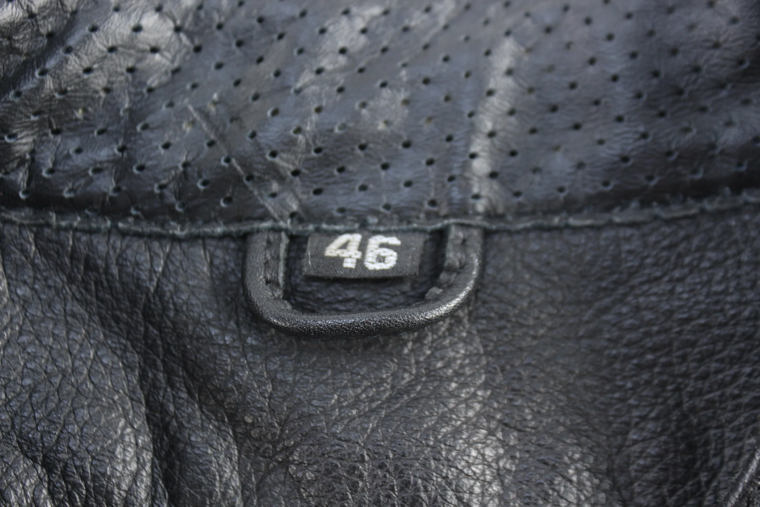 Vintage Black Leather Full Zip Biker Jacket - Image 3