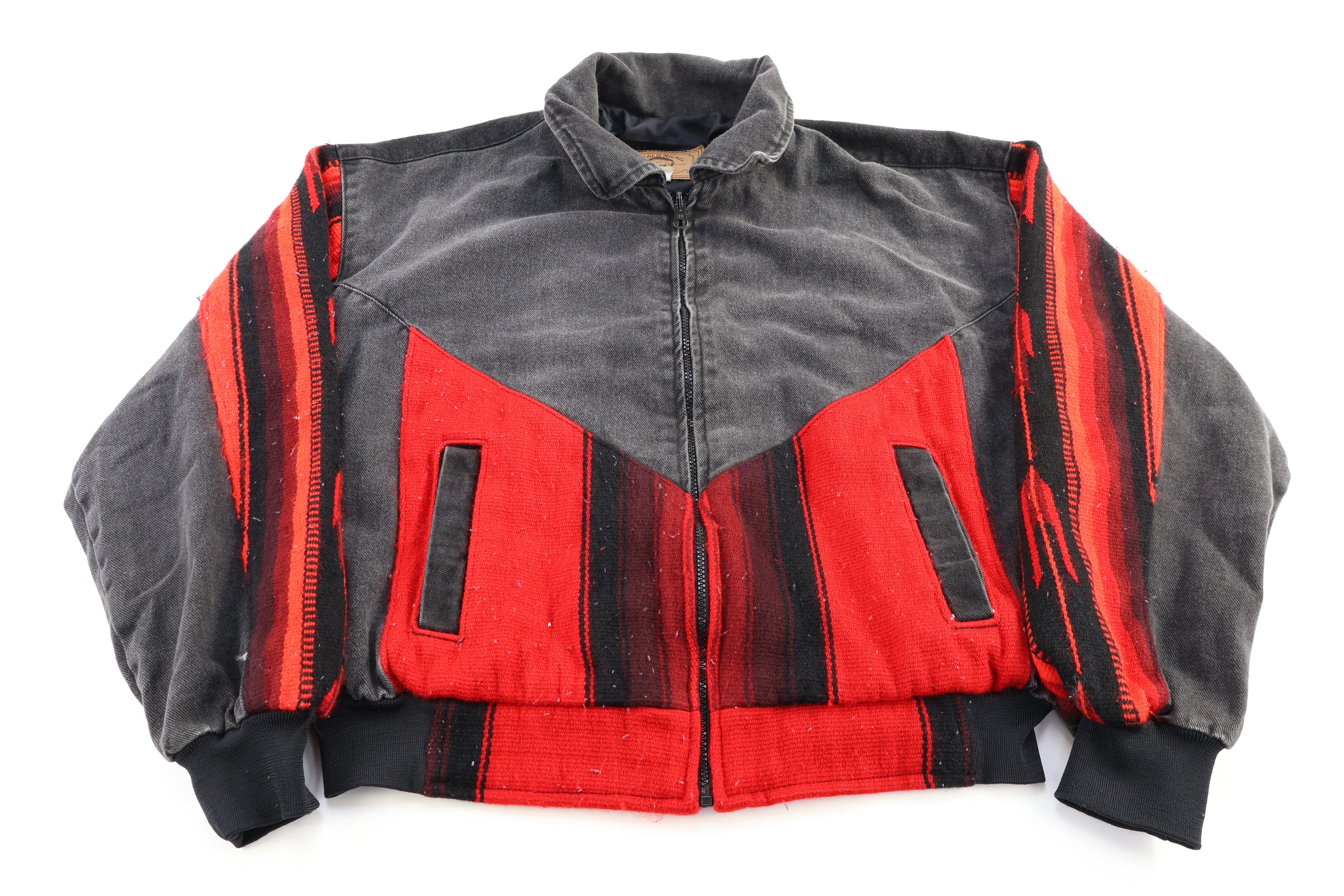Vintage Buffalo Nickel Full Zip Aztec Pattern Jacket