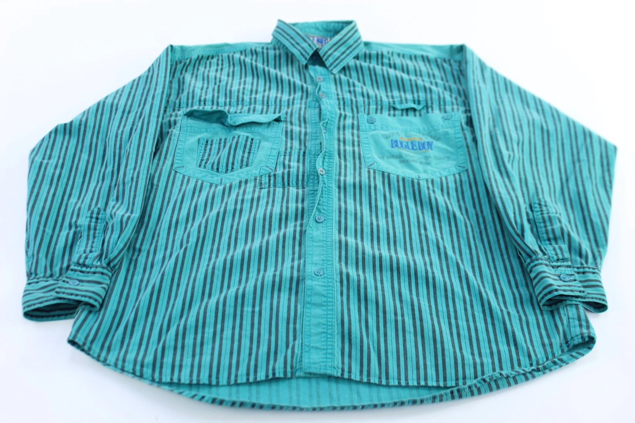 Vintage Bugle Boy Striped LS Button Up Shirt