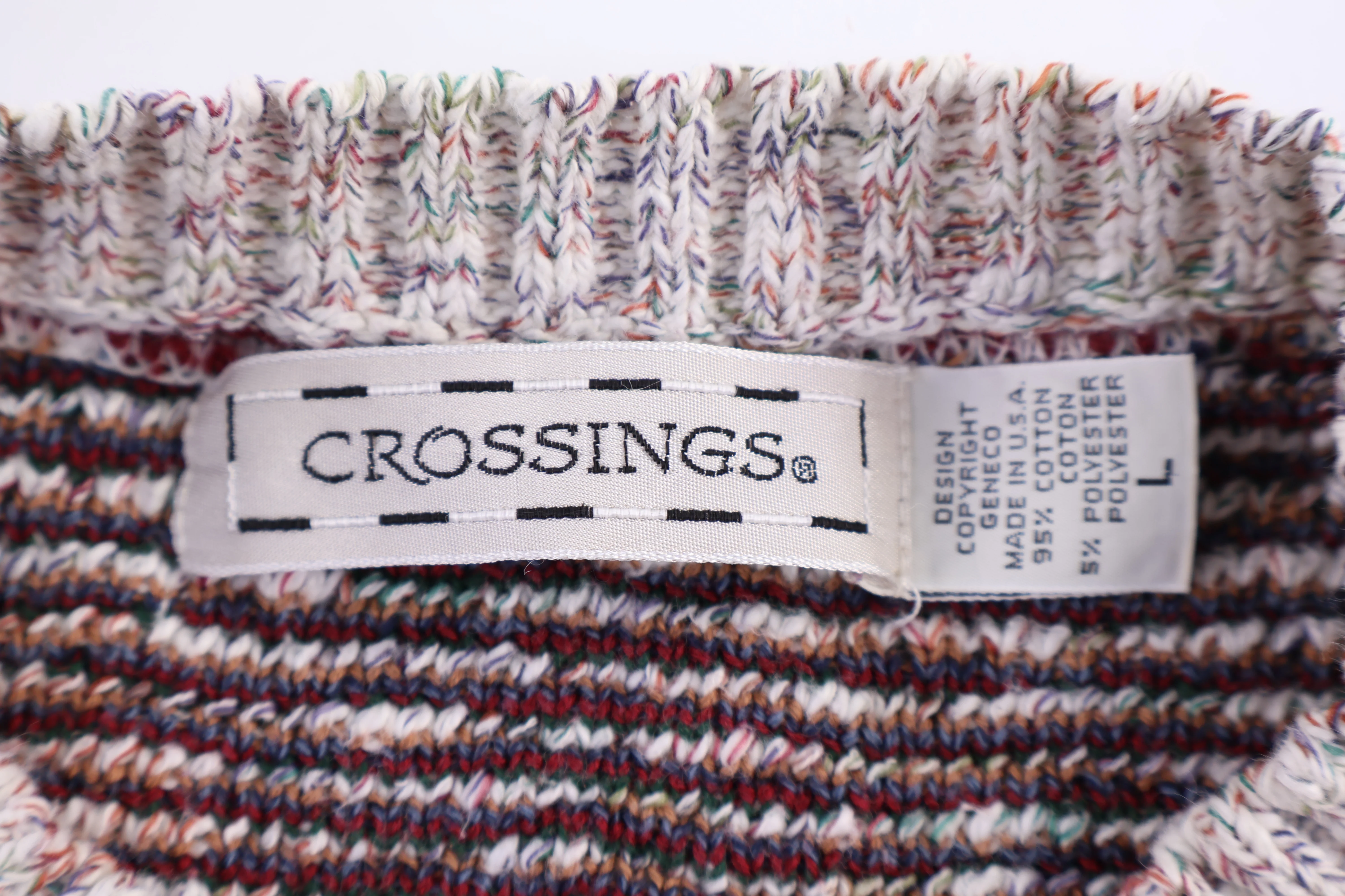Vintage Crossings Multipatterned Knit Sweater - Image 3