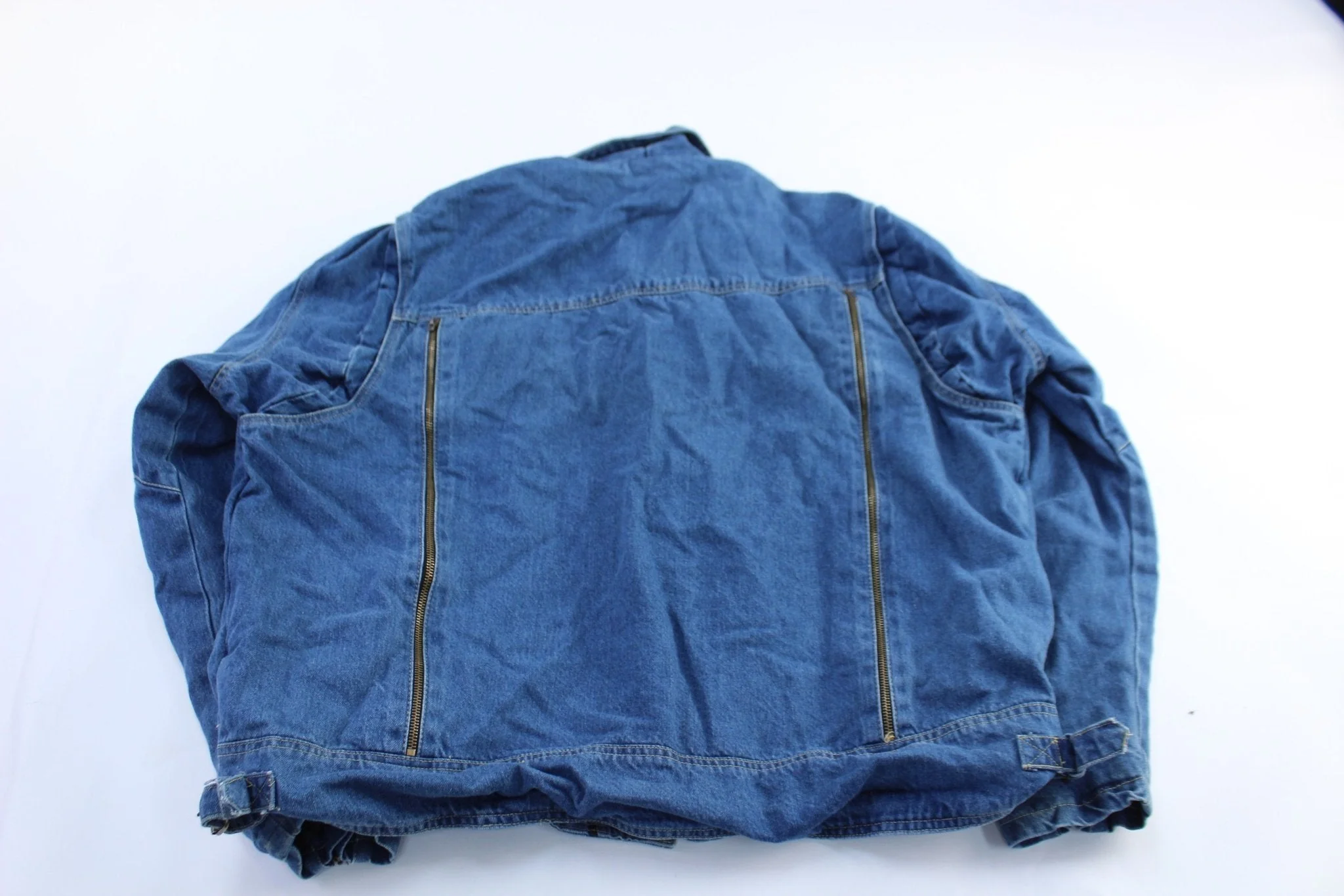 Vintage Denim Utility Zip Up Jacket - Image 2