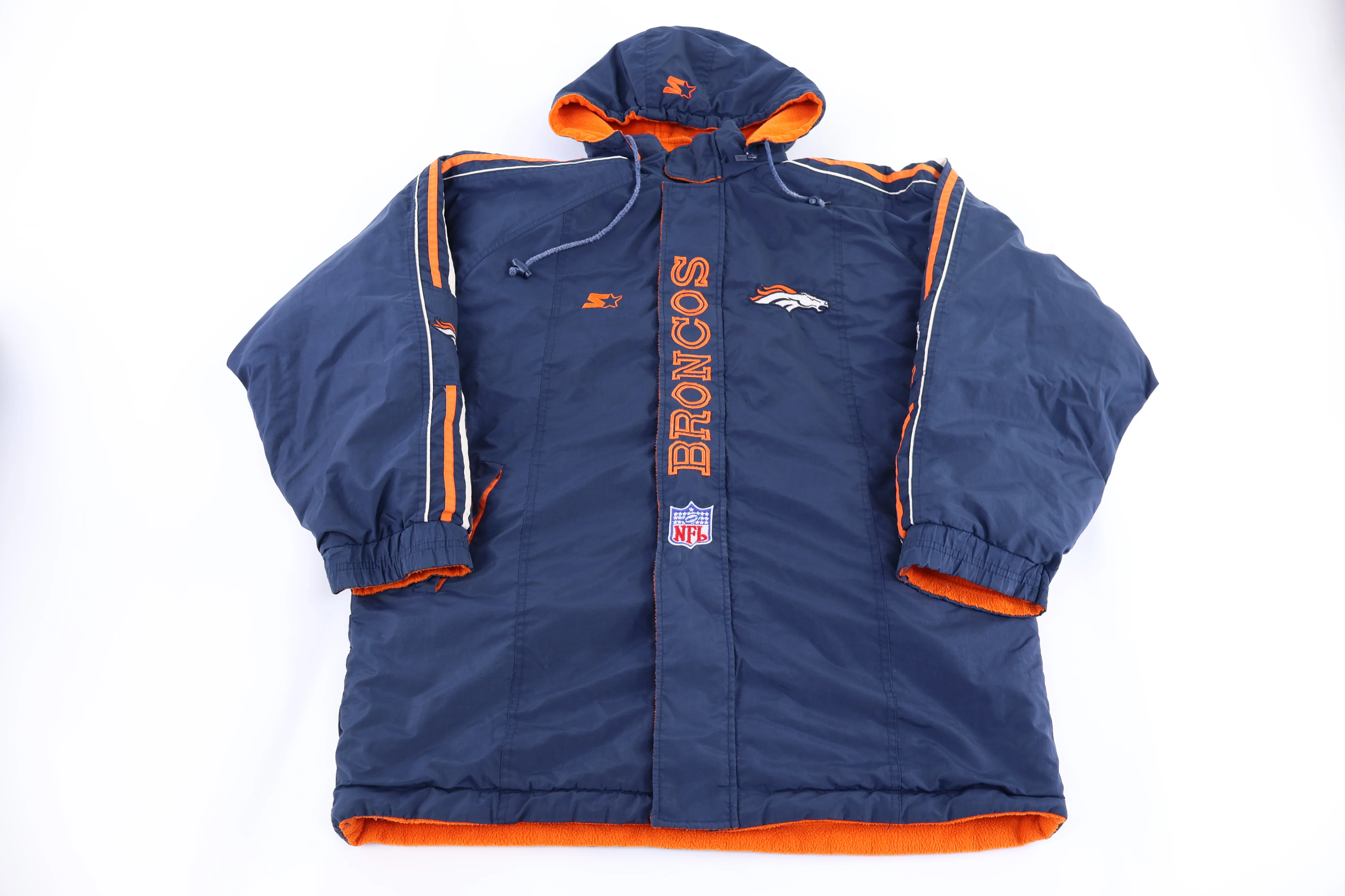 Vintage Denver Broncos Football Full Zip Jacket - Image 3