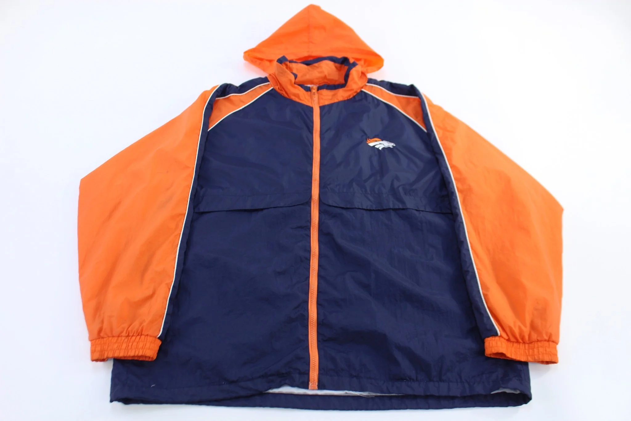 Vintage Denver Broncos Football Full Zip Windbreaker