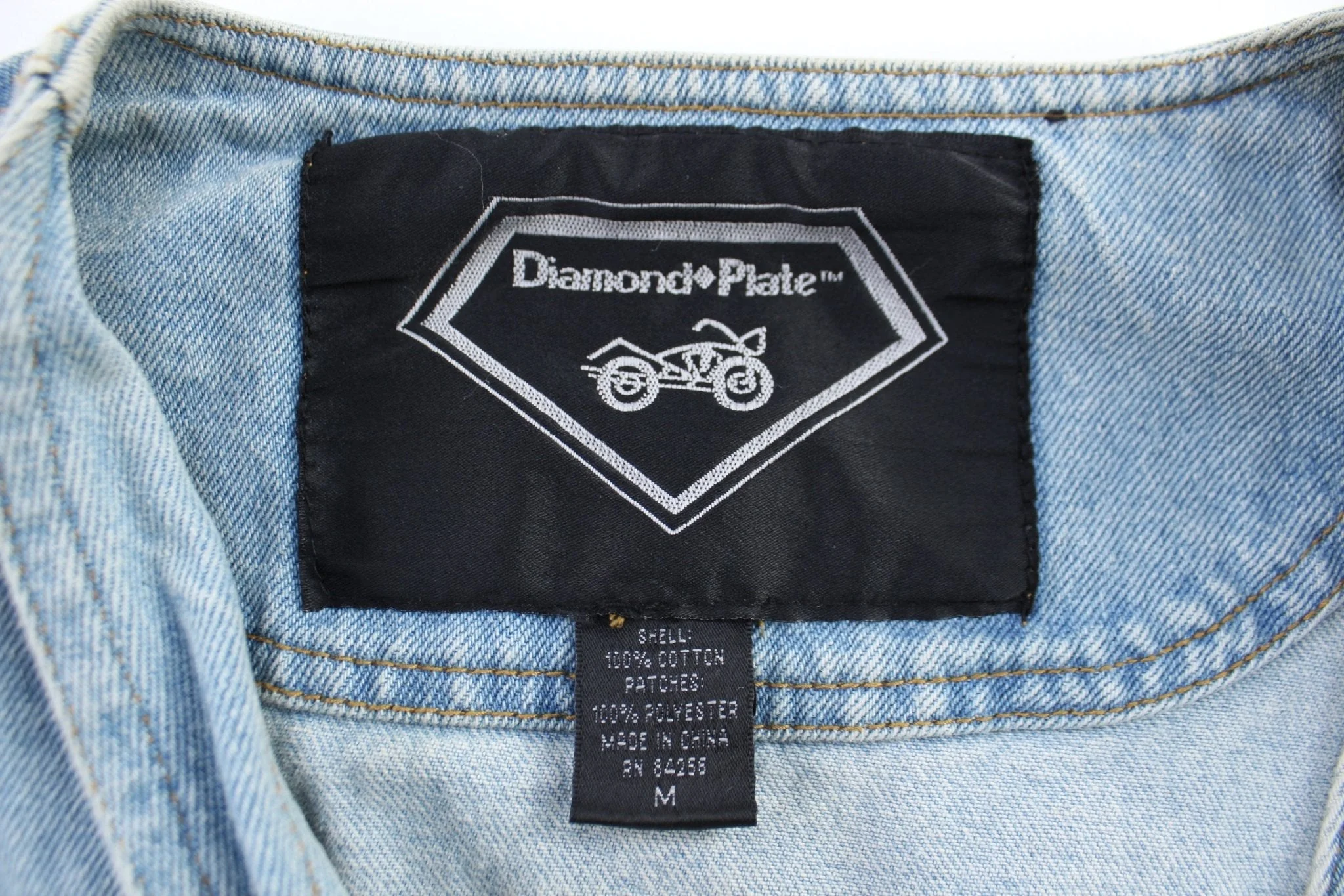 Vintage Diamond Plate Denim Vest - Image 4
