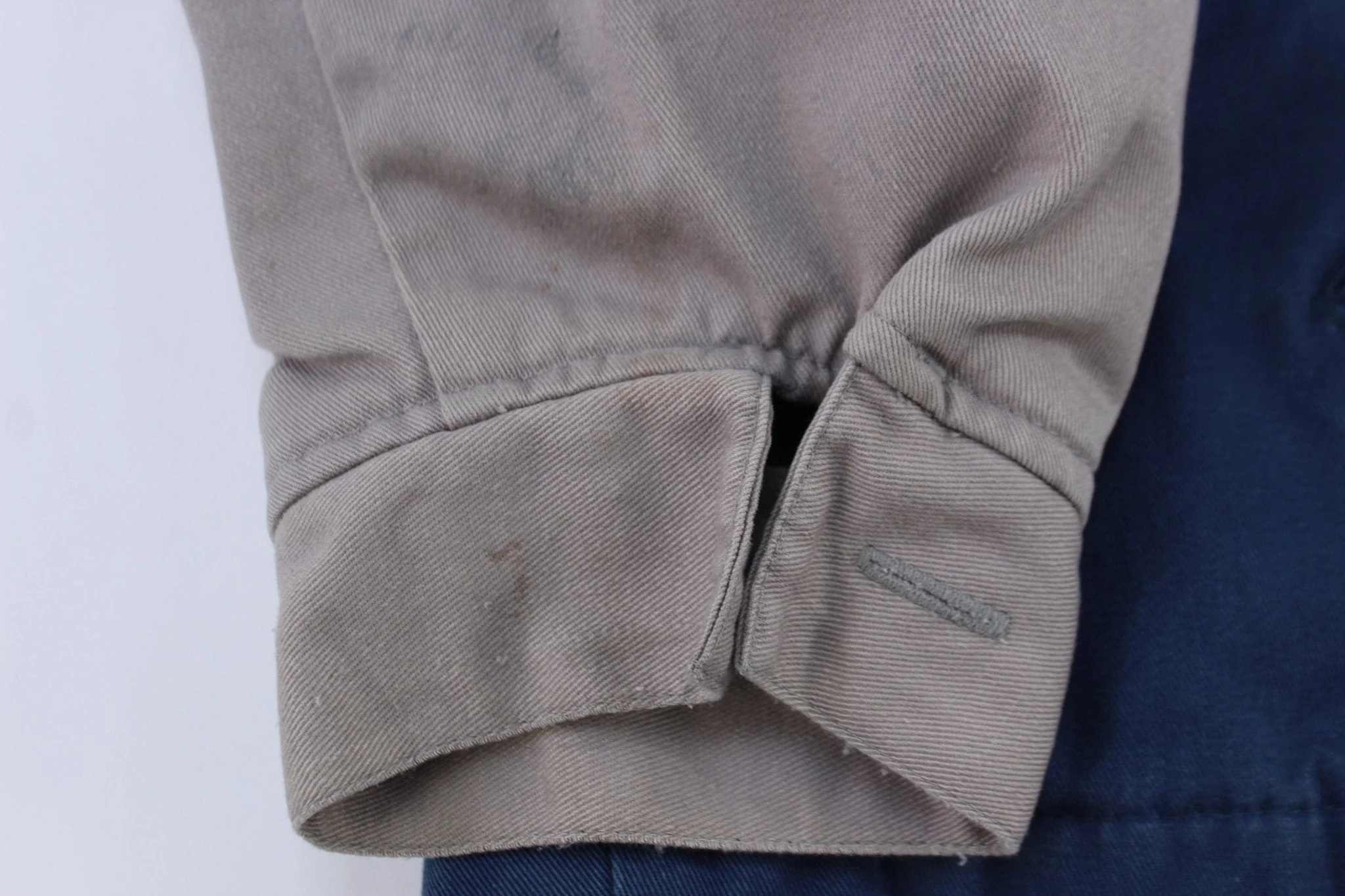 Vintage Dickie's Logo Patch Grey & Blue Insulated Jacket - Image 3