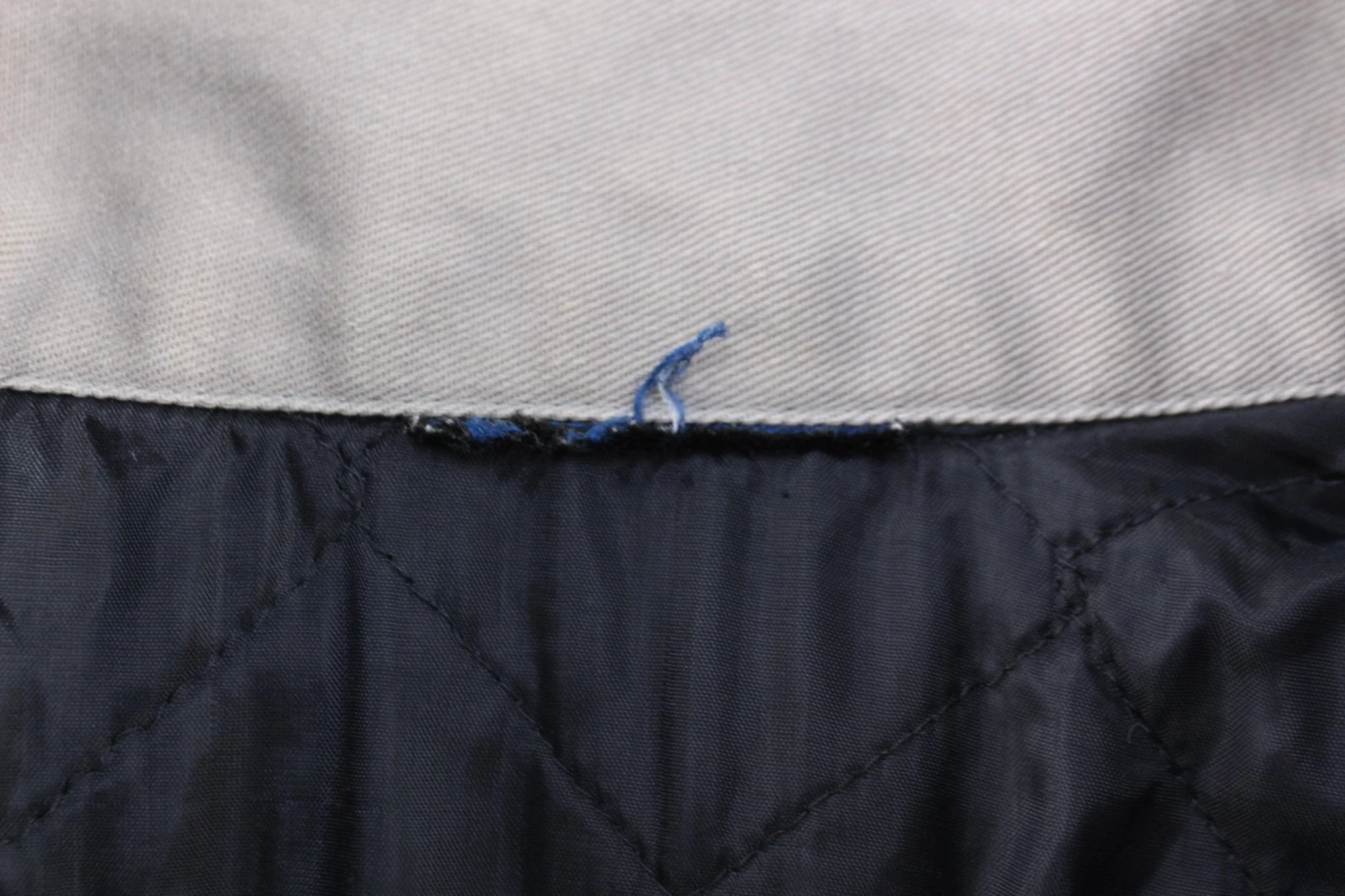 Vintage Dickie's Logo Patch Grey & Blue Insulated Jacket - Image 4
