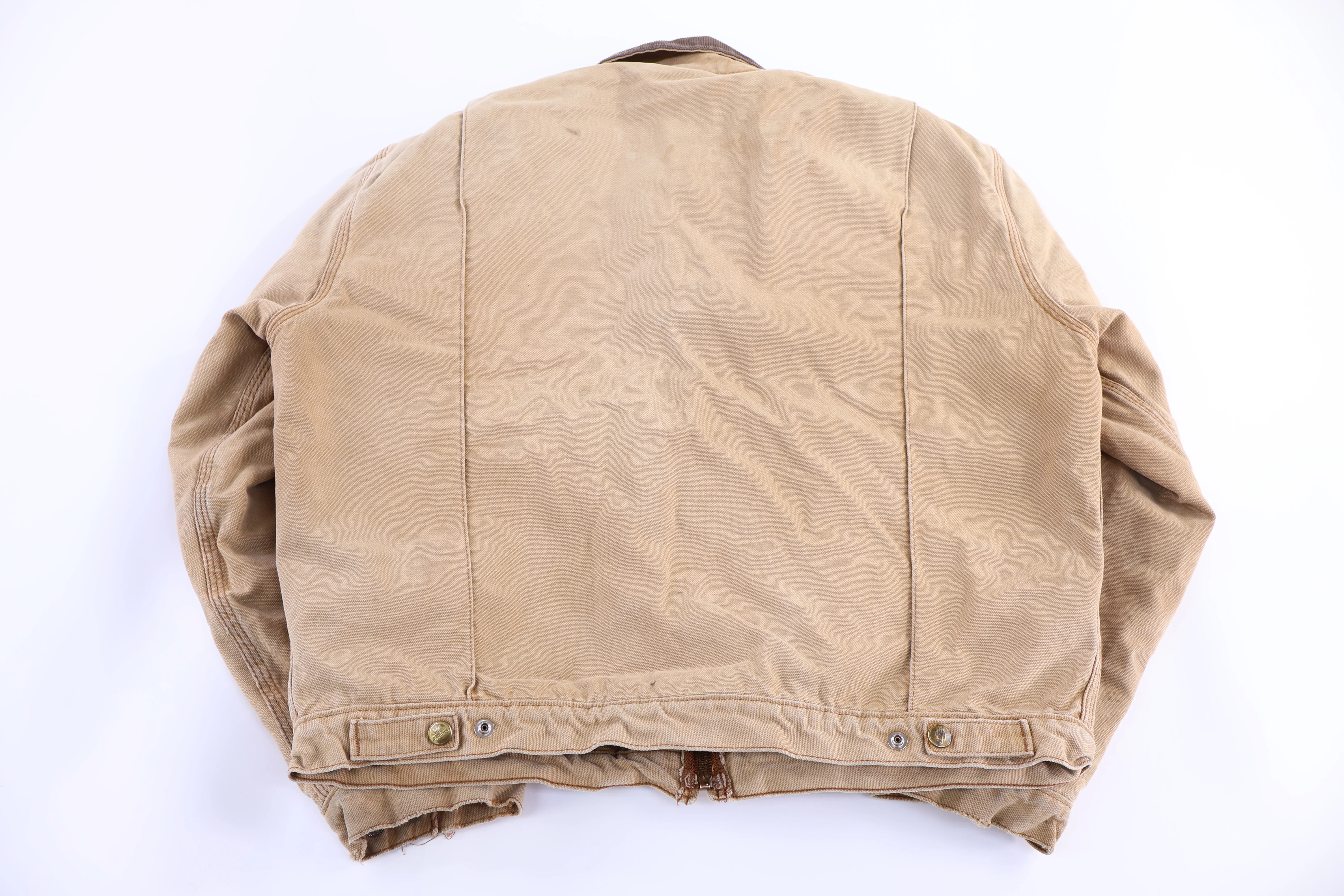 Vintage Dickies Logo Patch Tan Full Zip Jacket - Image 2