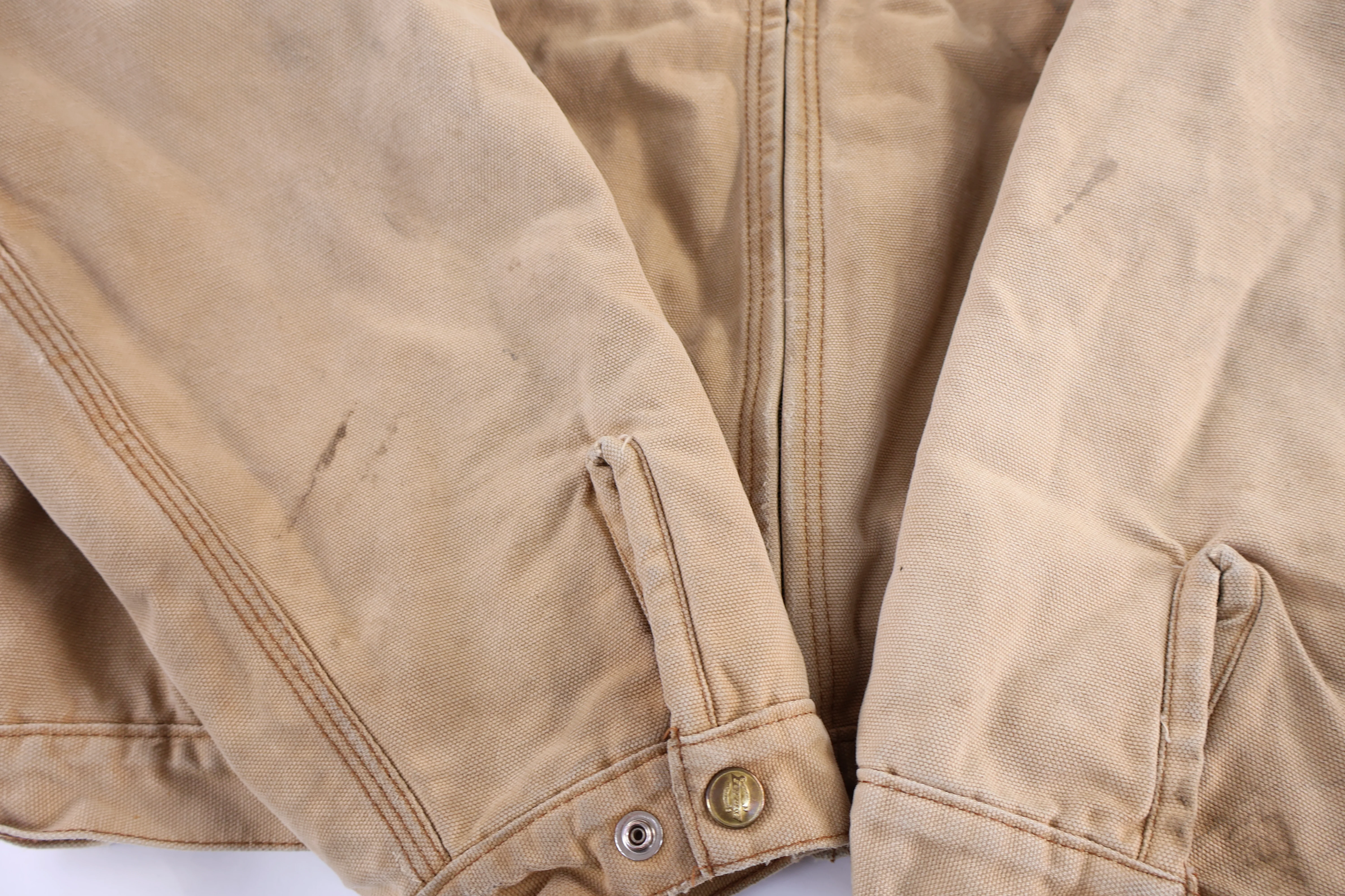Vintage Dickies Logo Patch Tan Full Zip Jacket - Image 3