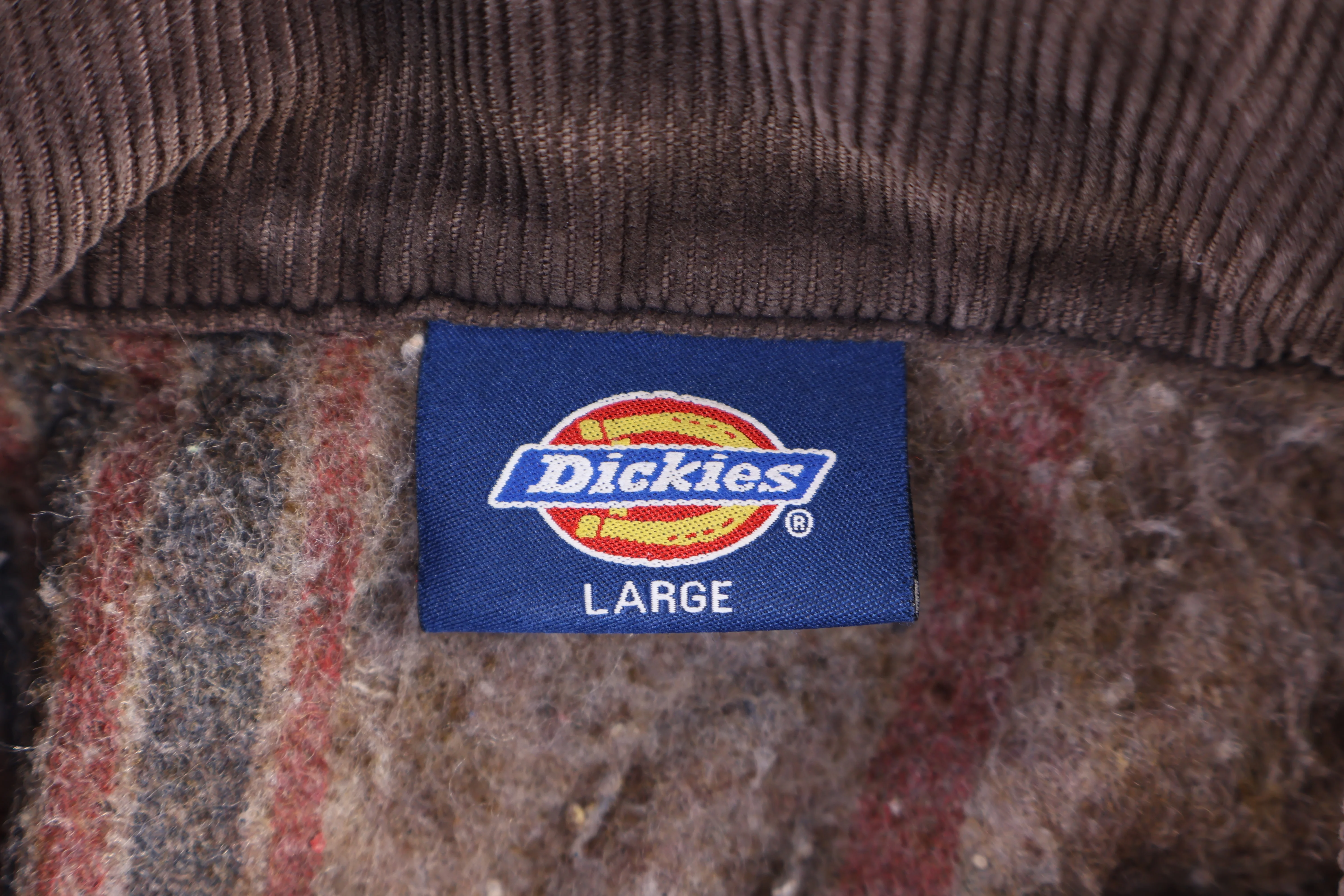 Vintage Dickies Logo Patch Tan Full Zip Jacket - Image 4