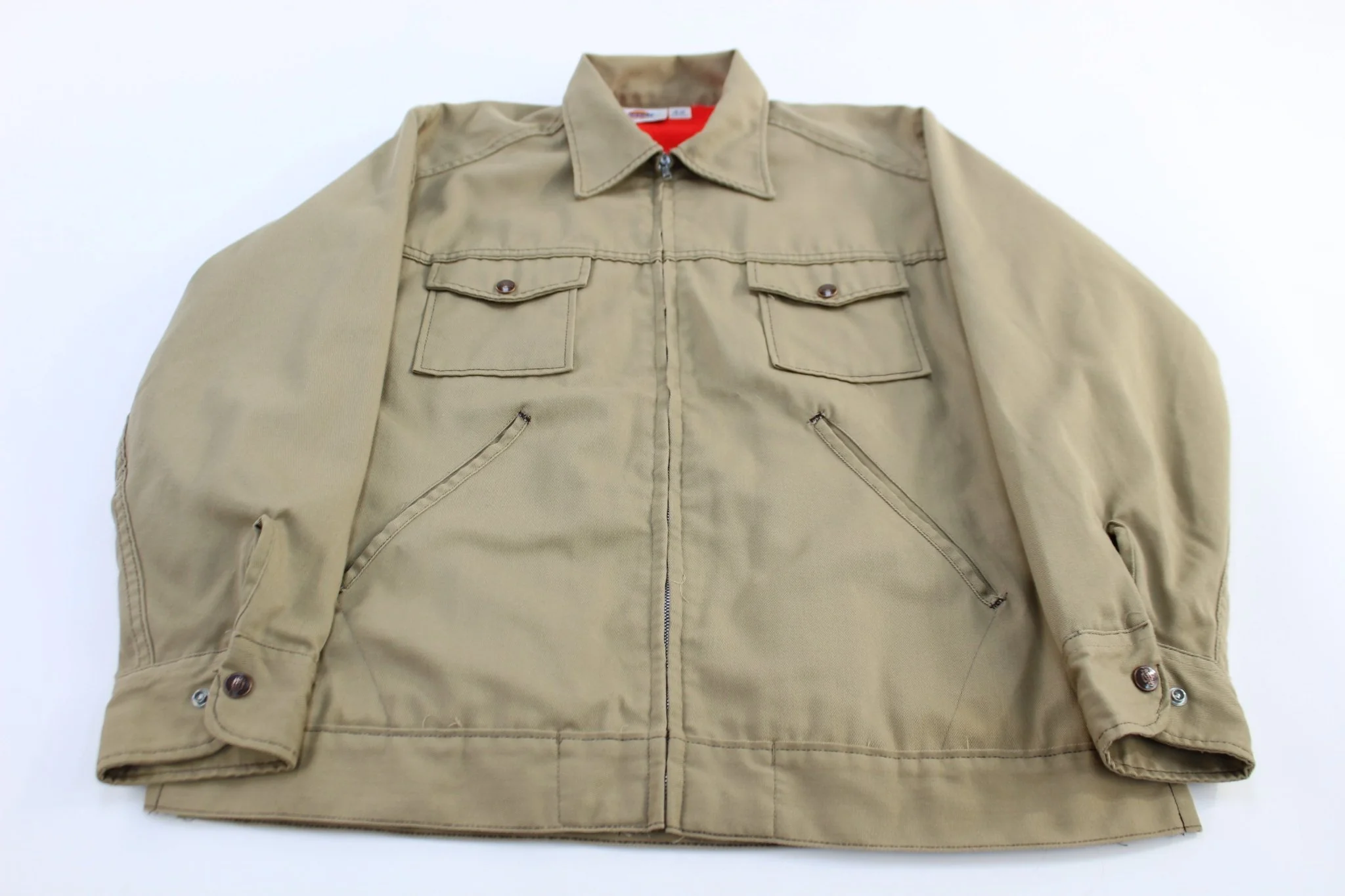 Vintage Dickies Tan Lined Full Zip Jacket