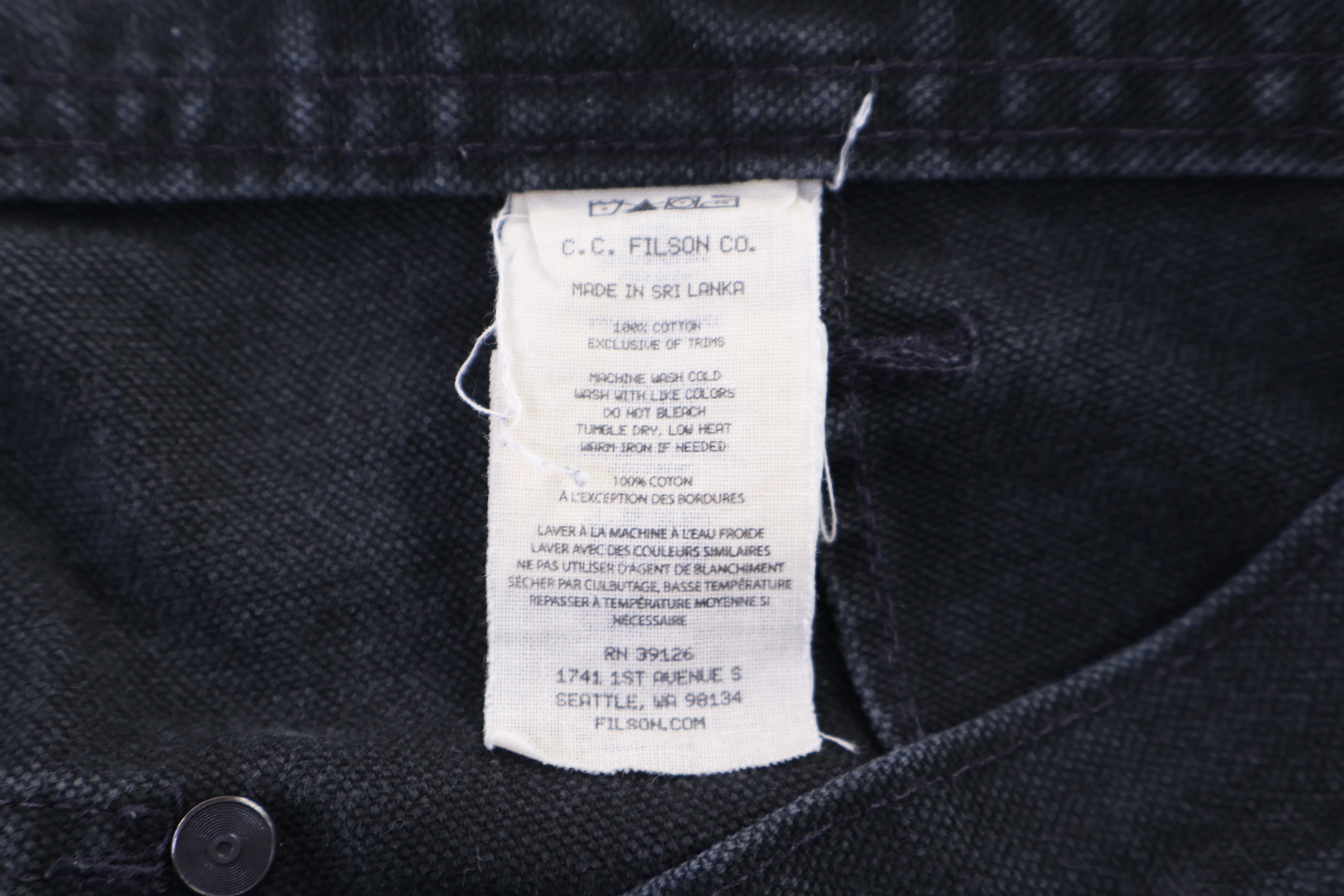 Vintage Filson Black Workwear Pants - Image 4