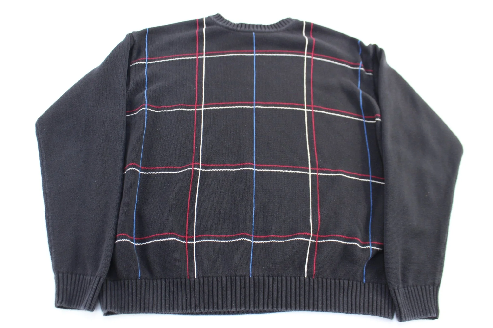 Vintage Geoffrey Beene Grid Pattern Knit Sweater