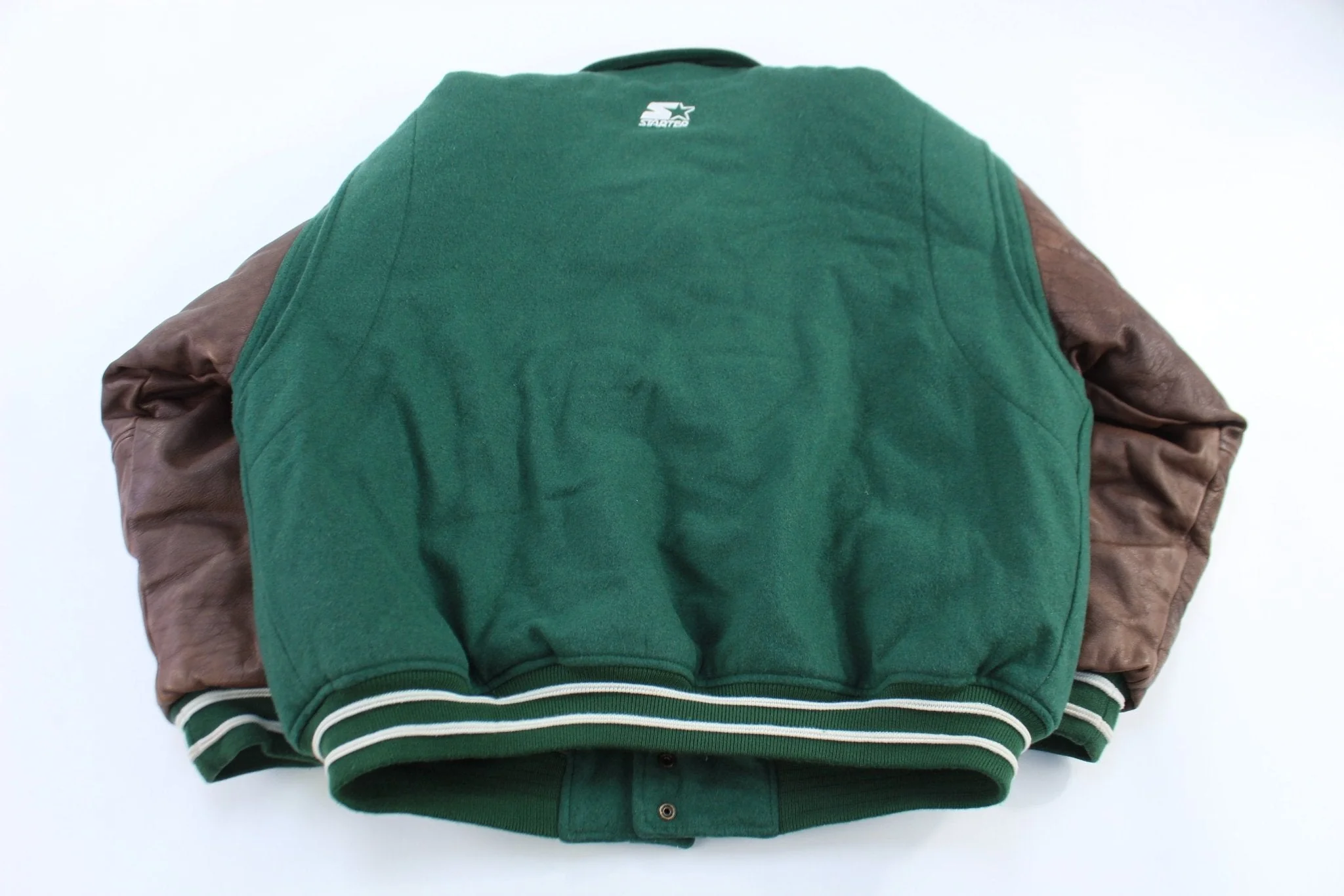 Vintage Green Bay Packers Football Full Zip Bomber Jacket - Image 3