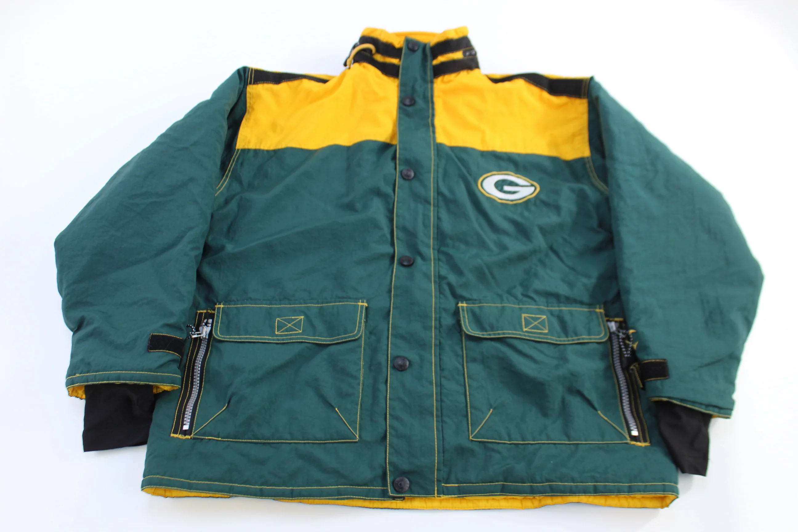 Vintage Green Bay Packers Football Full Zip Jacket