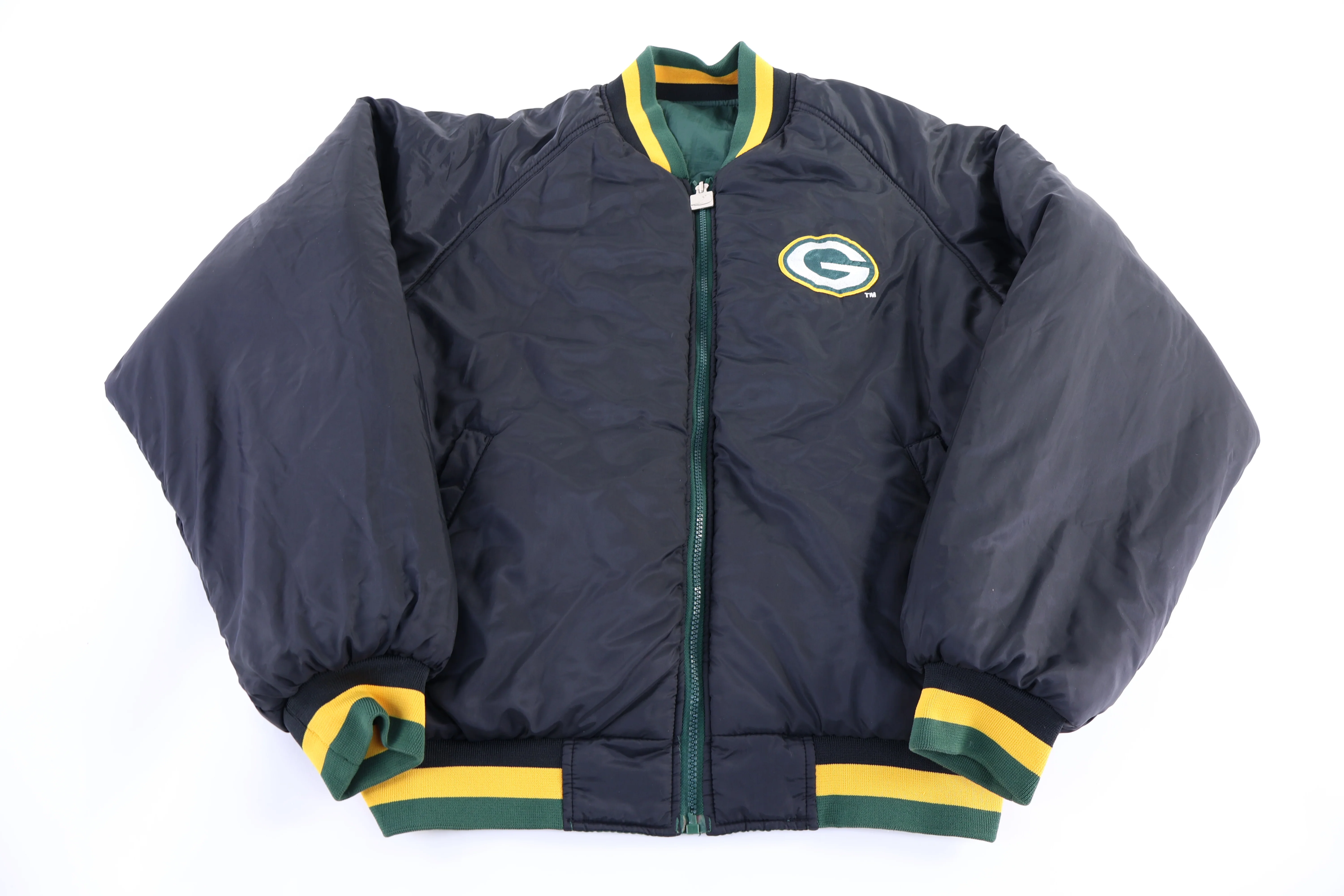 Vintage Green Bay Packers Football Full Zip Reversible Jacket