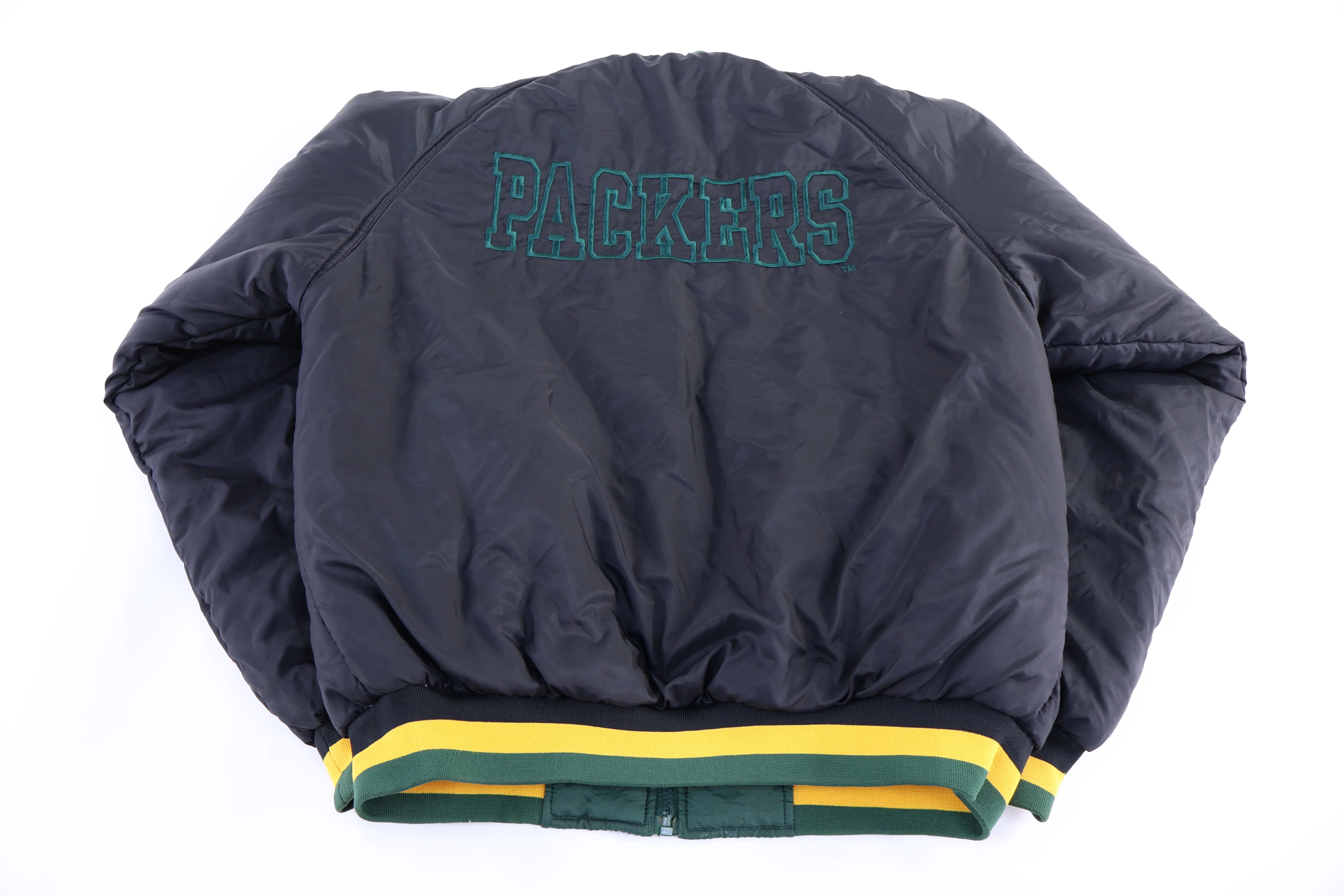 Vintage Green Bay Packers Football Full Zip Reversible Jacket - Image 2