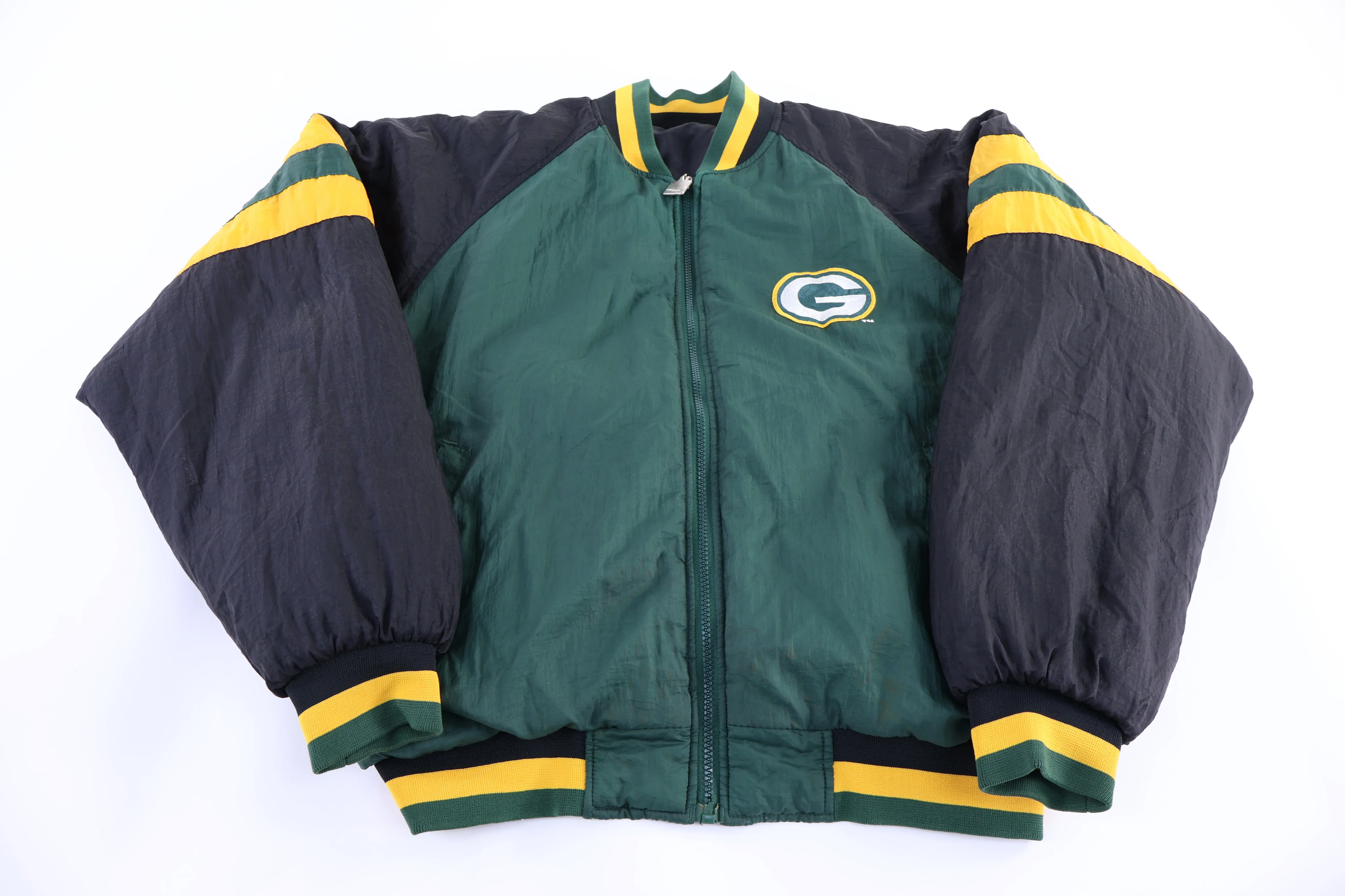 Vintage Green Bay Packers Football Full Zip Reversible Jacket - Image 4