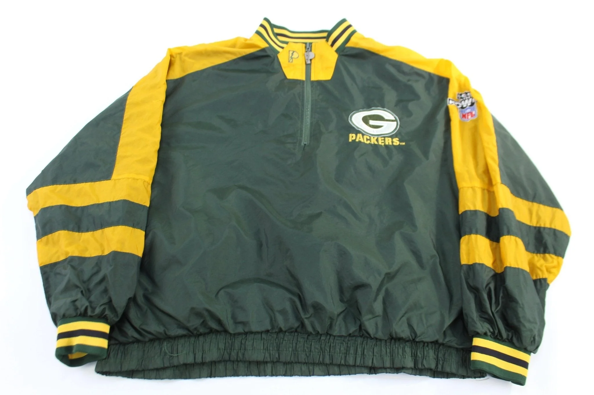 Vintage Green Bay Packers Reversible Pullover Windbreaker - Image 3