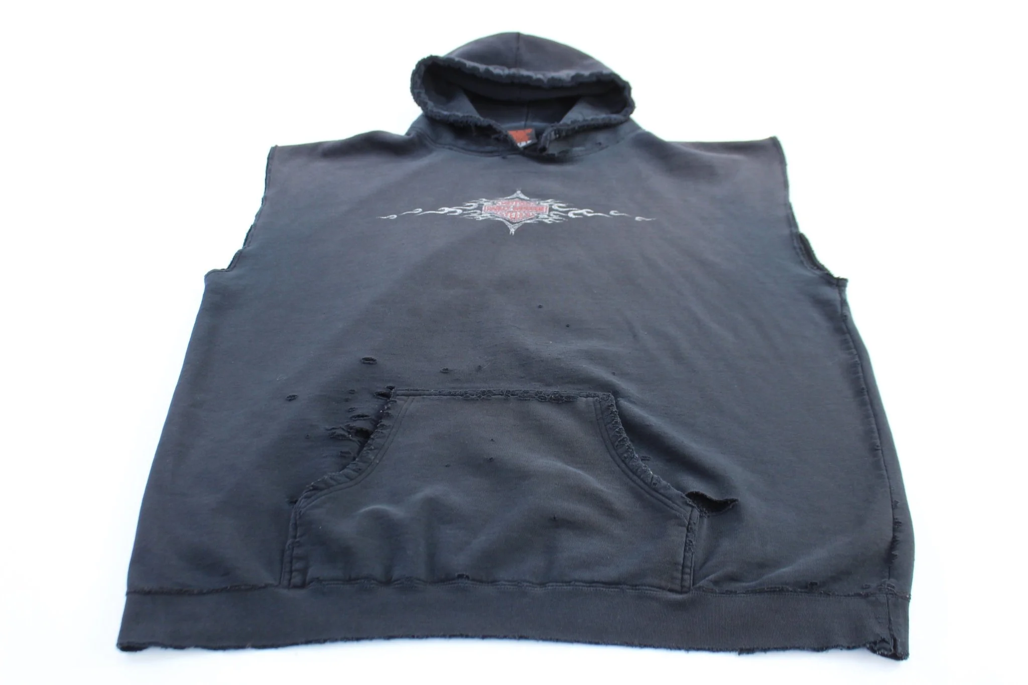 Vintage Harley Davidson Motorcycles Amarillo, Texas Sleeveless Hoodie