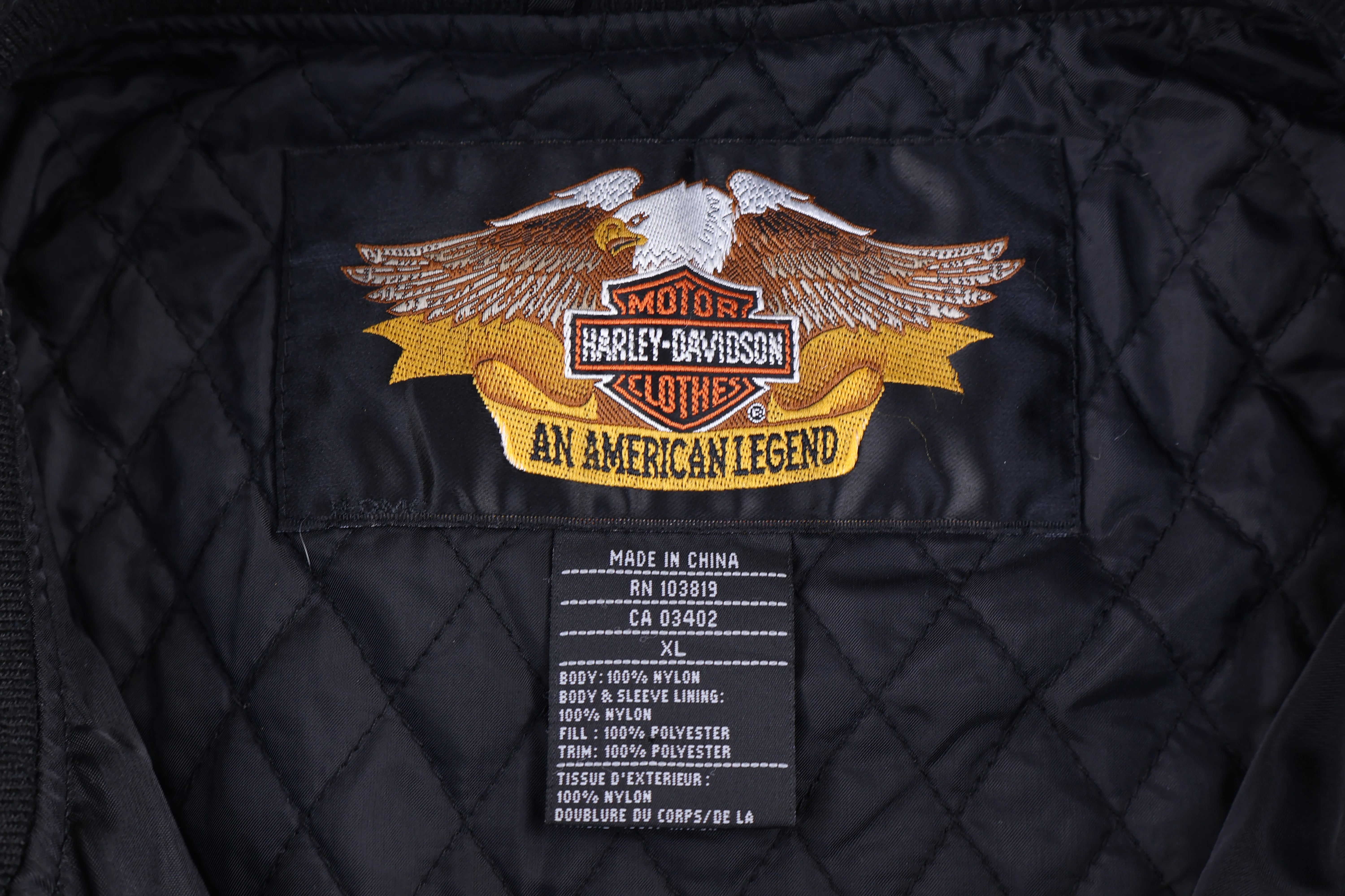 Vintage Harley Davidson Motorcycles Full Zip Bomber Jacket - Image 3