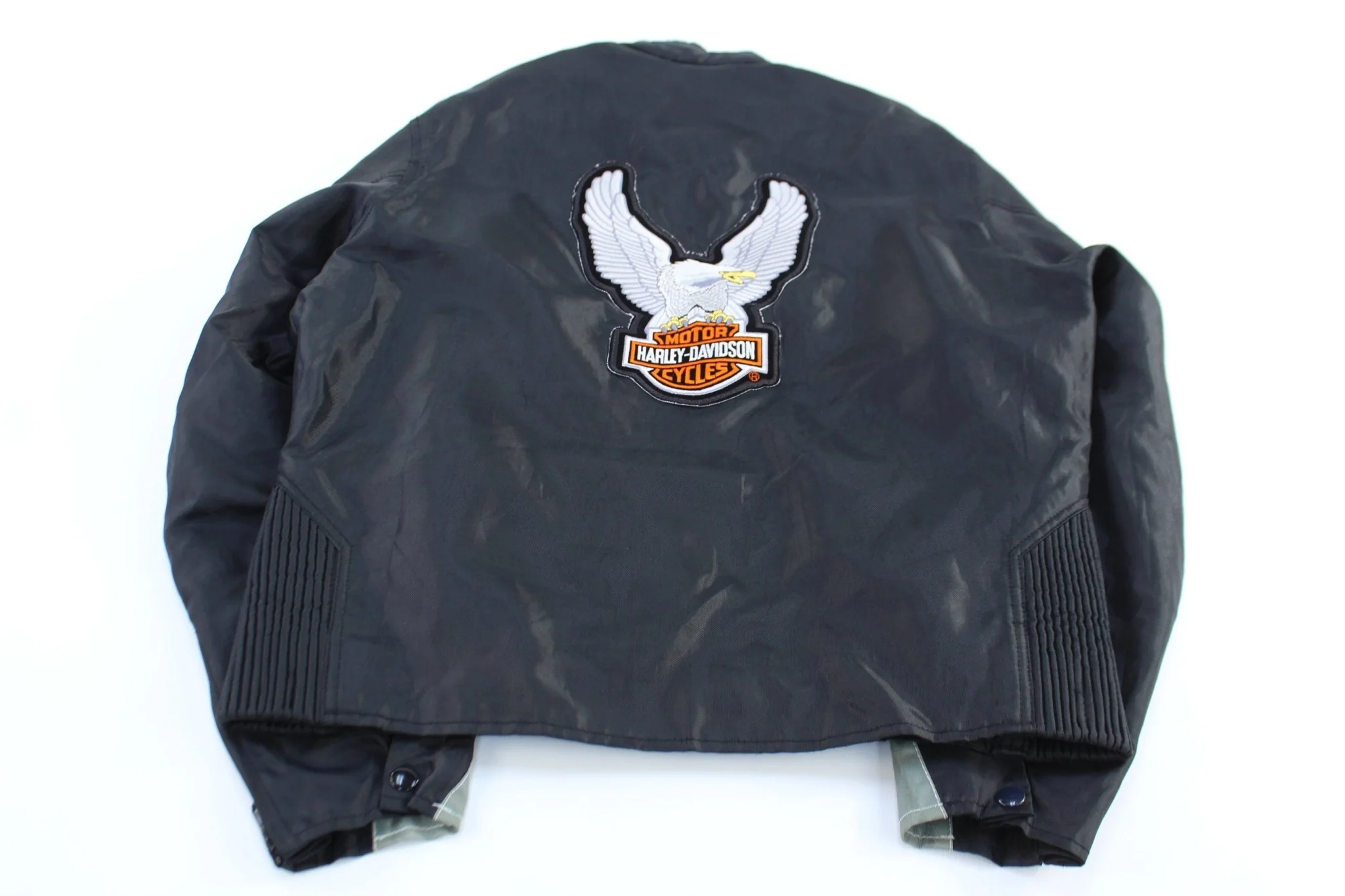 Vintage Hot Leathers Harley Davidson Motorcycles Patch Jacket